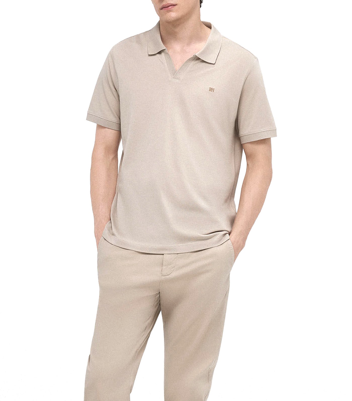 Tencel Pique Polo Beige