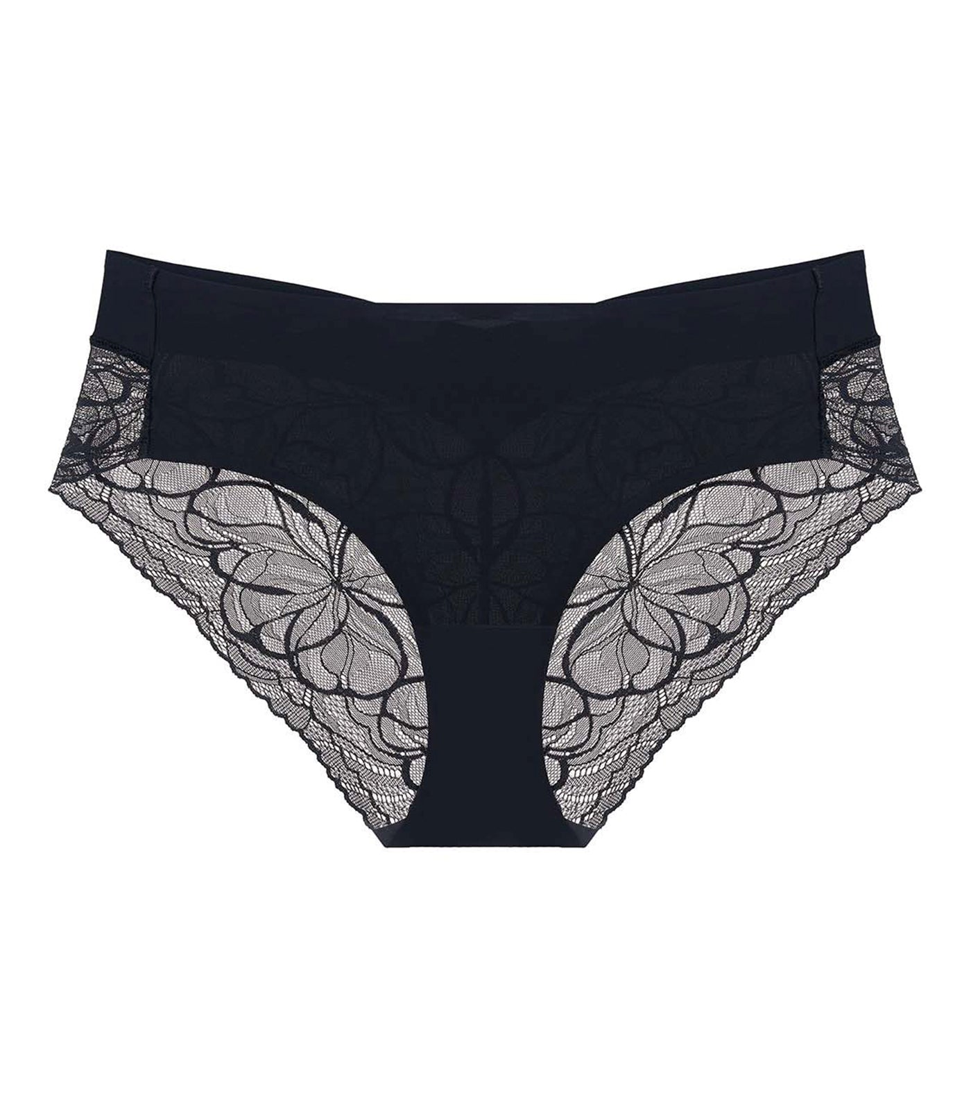 Body Make Up Illusion Lace Hipster Panty Black
