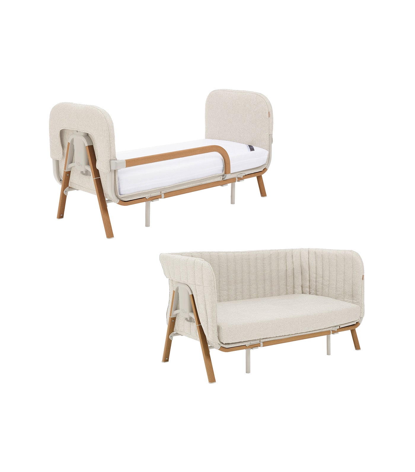 Cozee Xl Junior Bed & Sofa Expansion Pack Scandinavian Walnut/Ecru