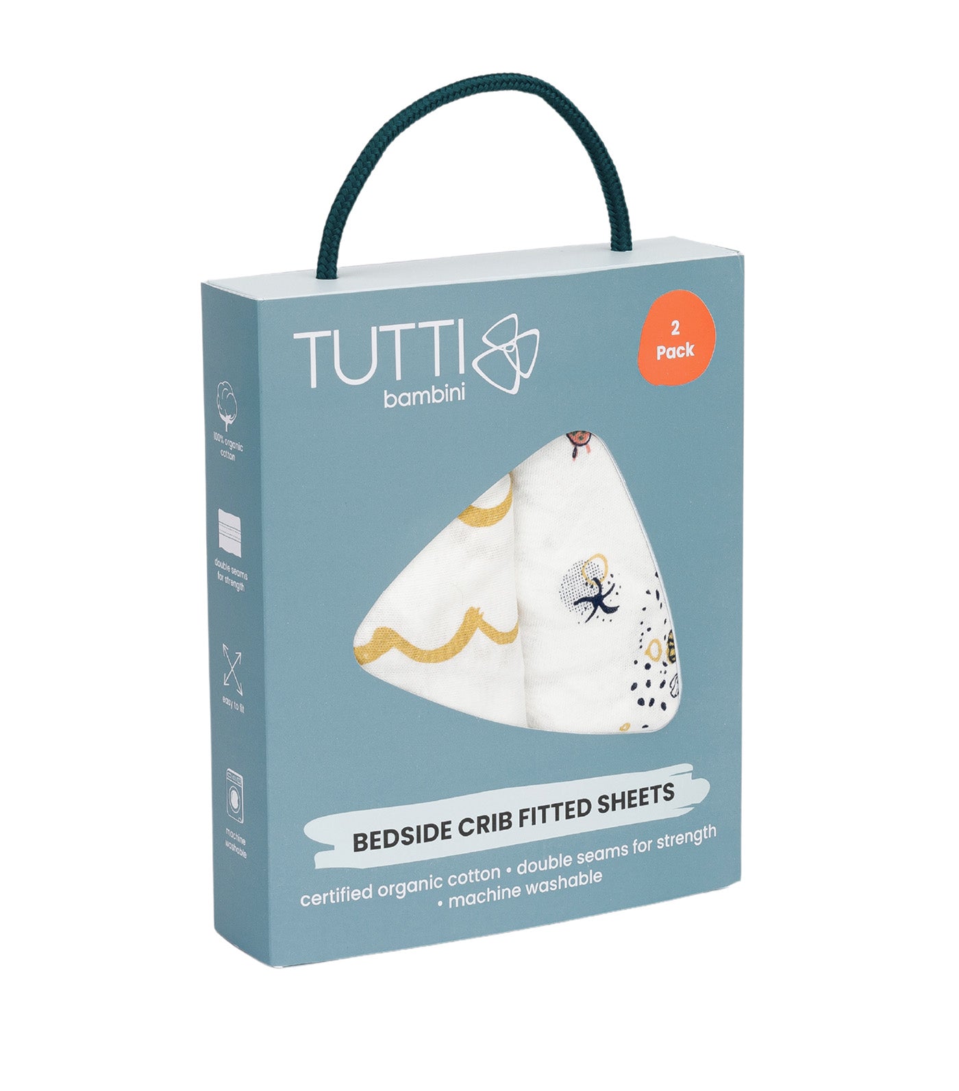 Cozee 2-Pack Bedside Crib Fitted Sheets Our Planet