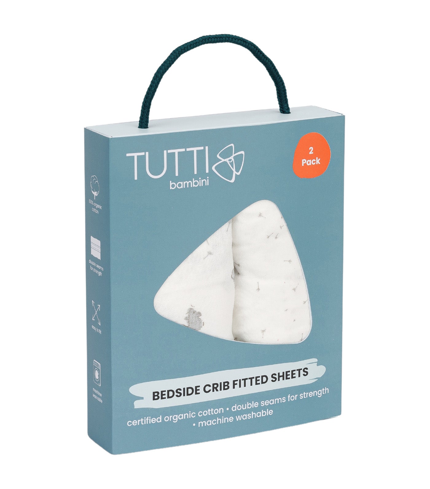 Cozee 2-Pack Bedside Crib Fitted Sheets Cocoon