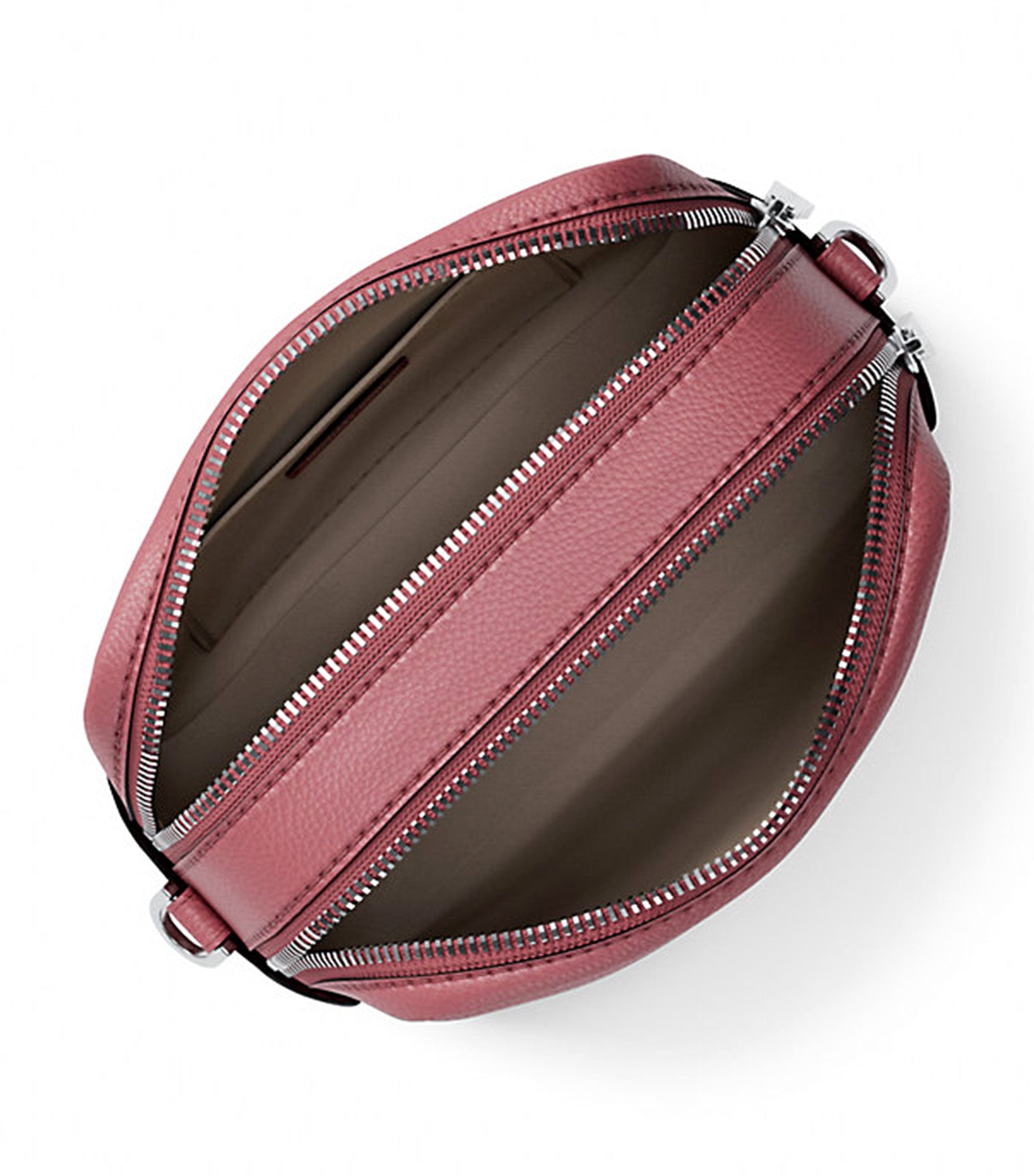 Bryant Medium Pebbled Leather Camera Crossbody Bag Rose