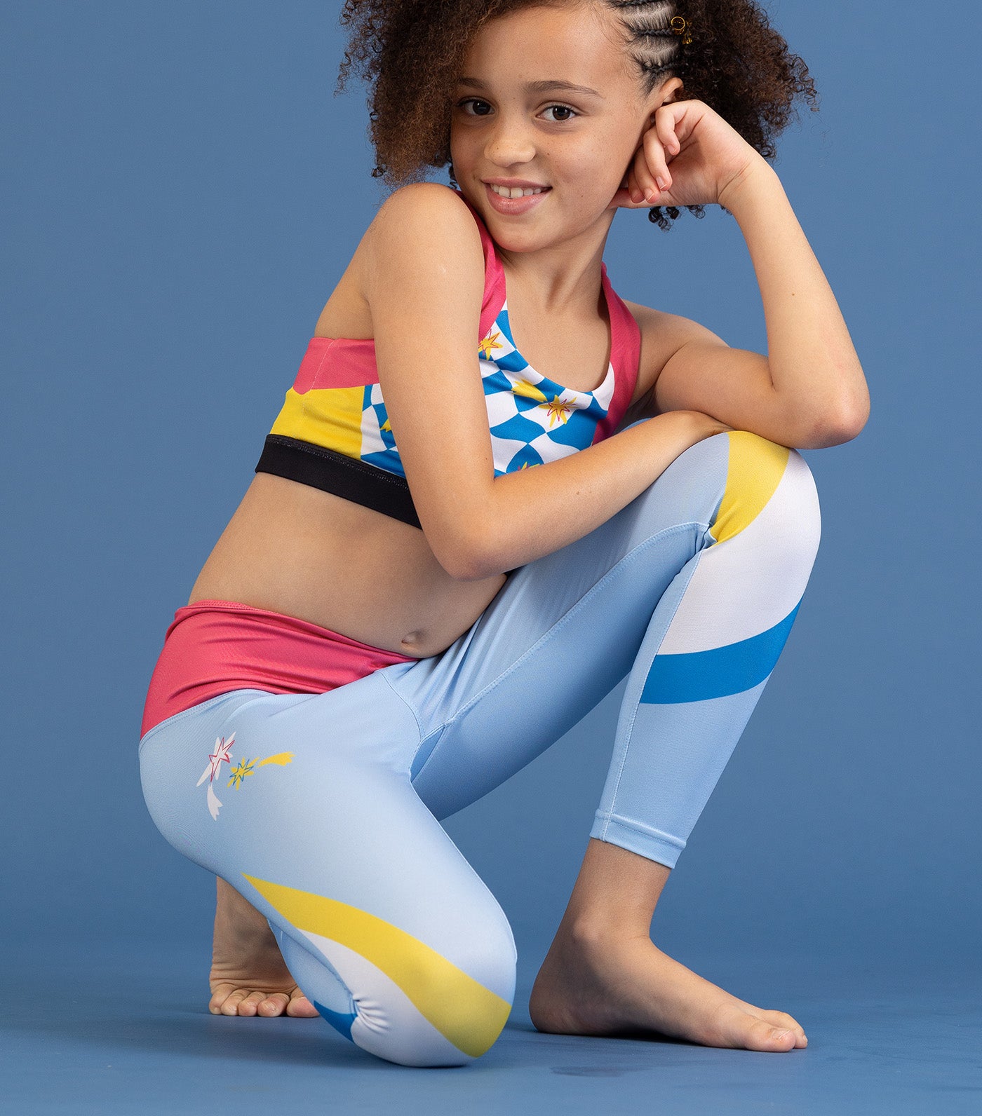 Racer Shooting Star Leggings Blue