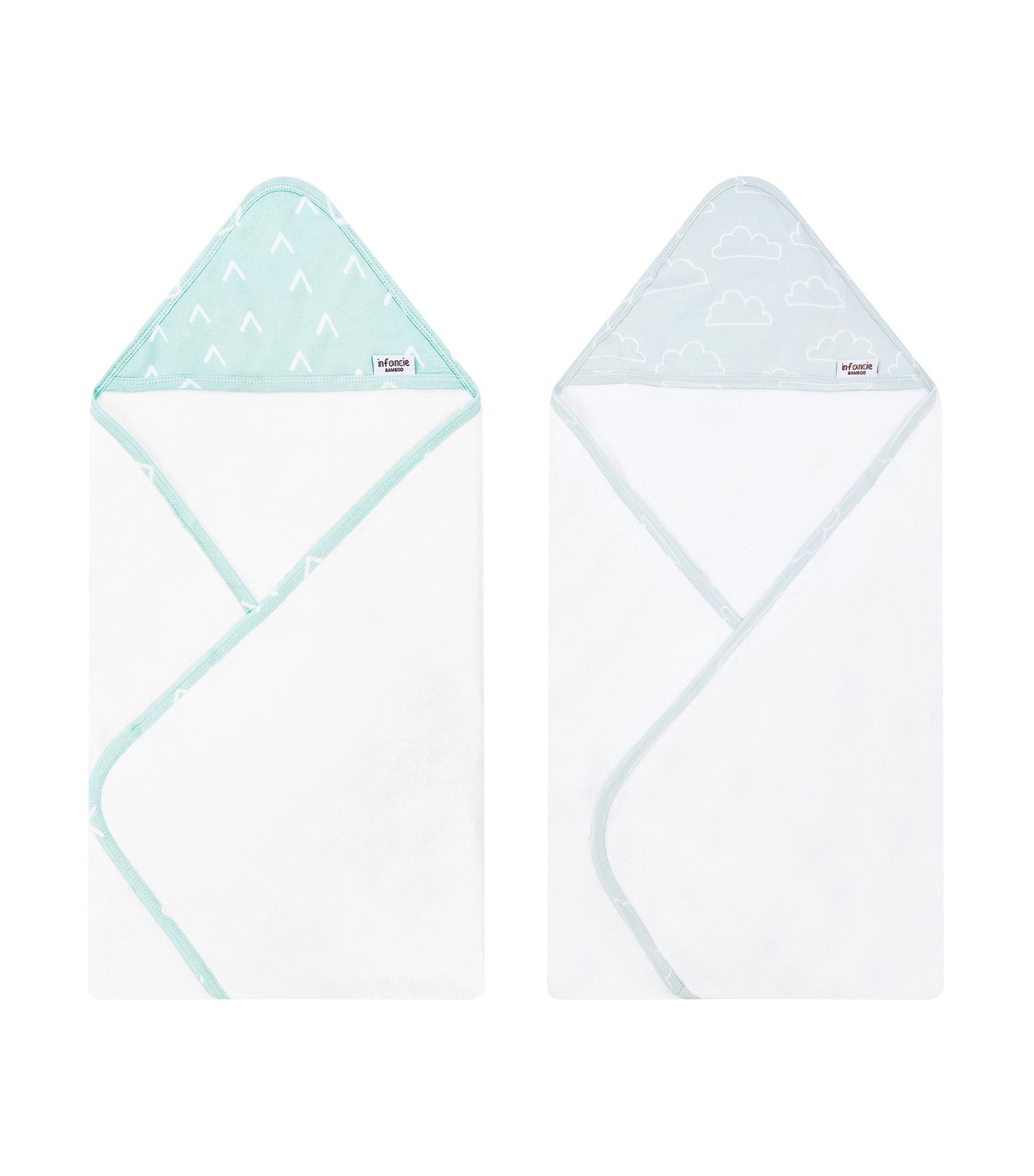 2 Pieces Bamboo Hooded Towel 75cm