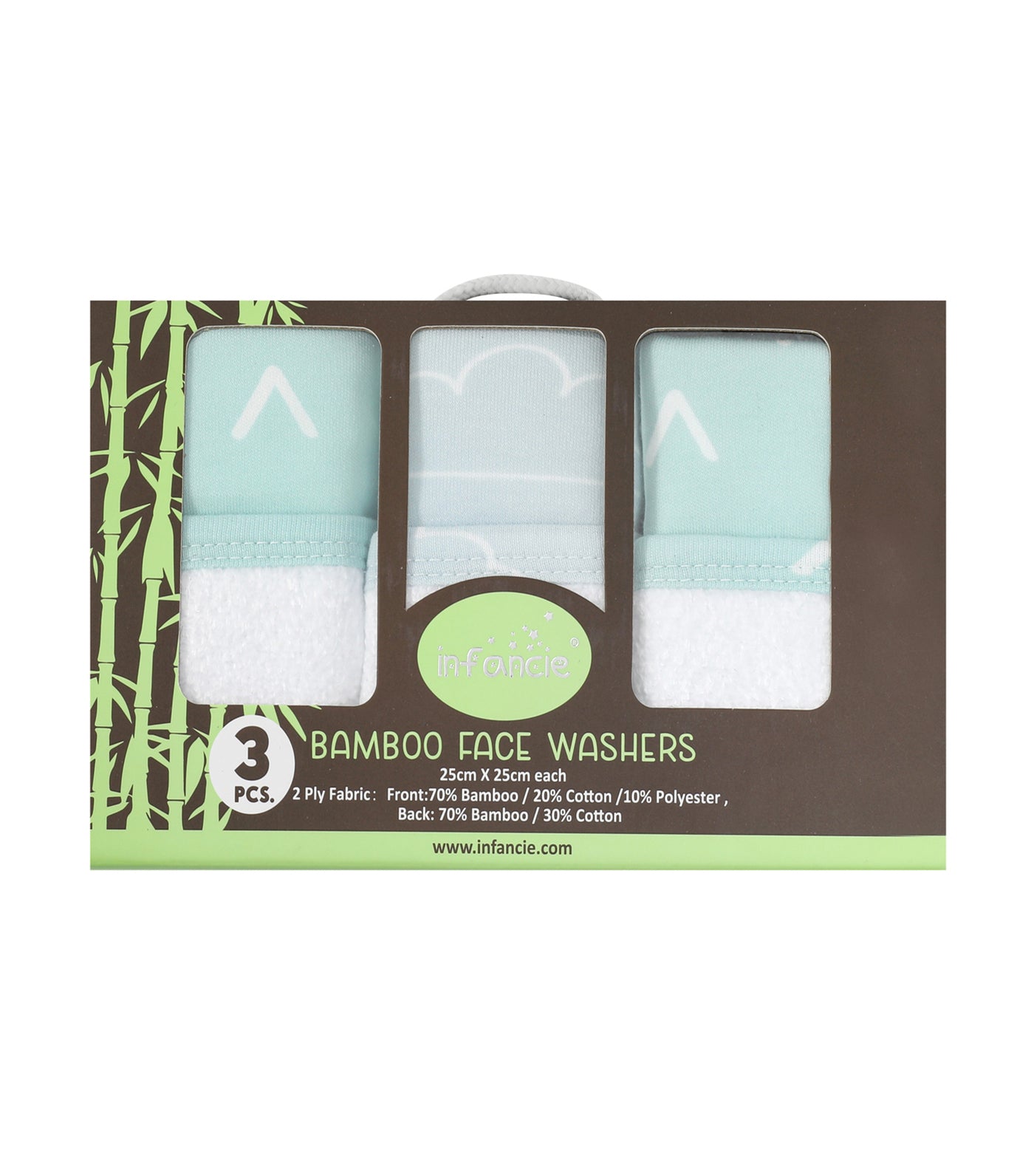 3pcs Bamboo Wash Cloth