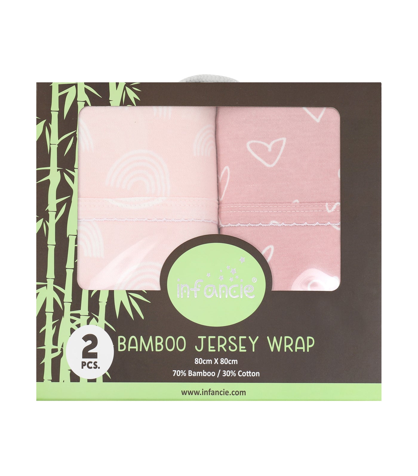 2-Piece Bamboo Jersey Wrap Pink