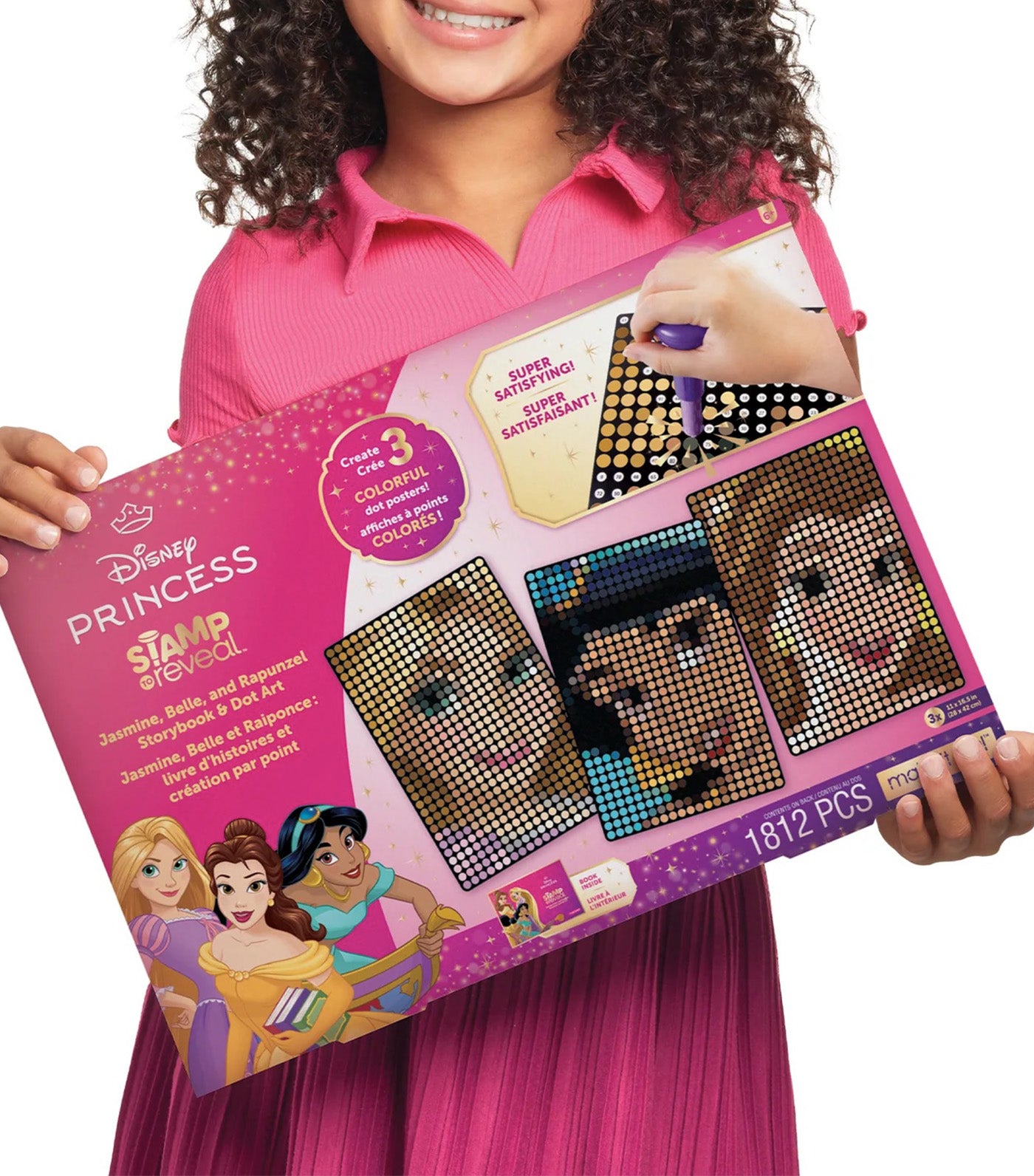 Disney Princess Stamp To Reveal™ 3-pack Jasmine, Belle, and Rapunzel Storybook & Dot Art