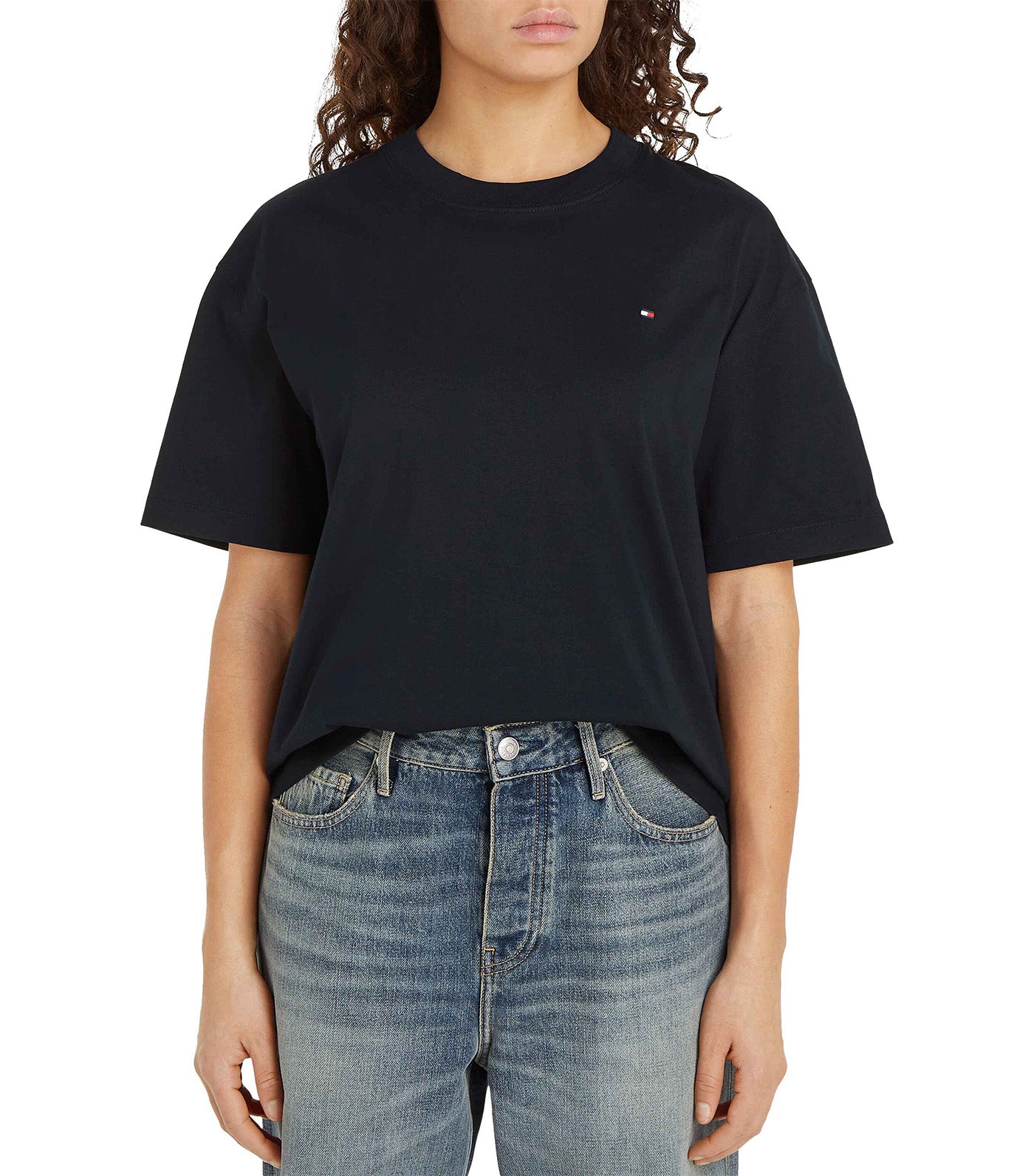 Women's Modern Relaxed Flag Crew-Neck Tee Desert Sky