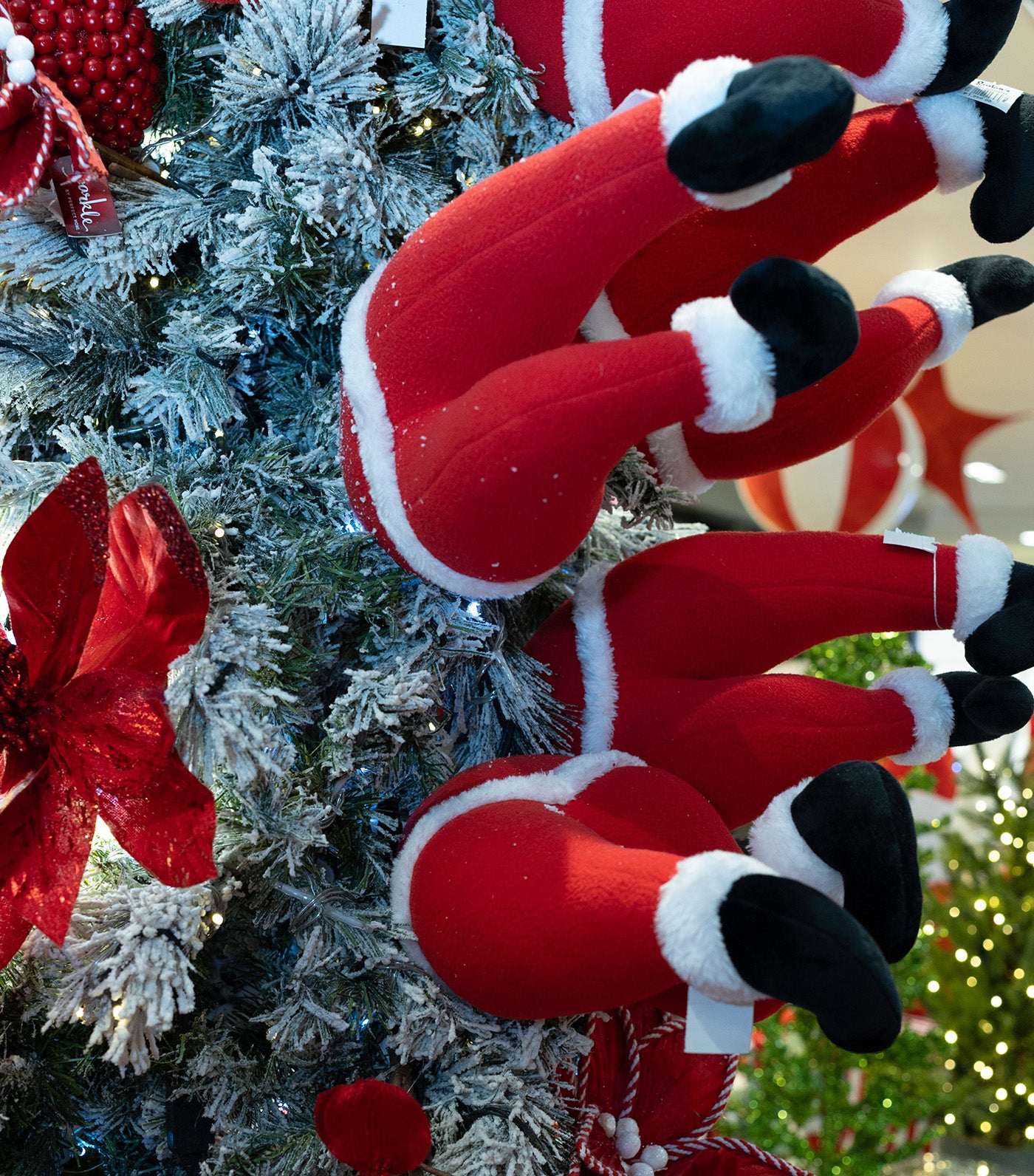 Santa Legs with Stick 13 Inches