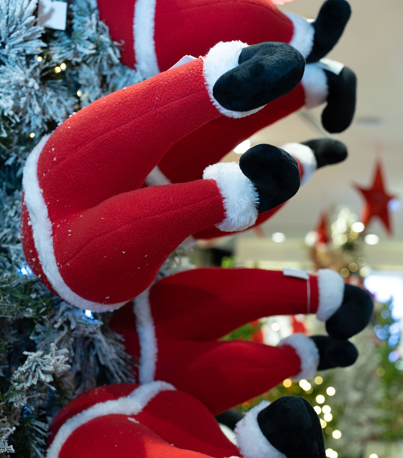 Santa Legs with Stick 13 Inches