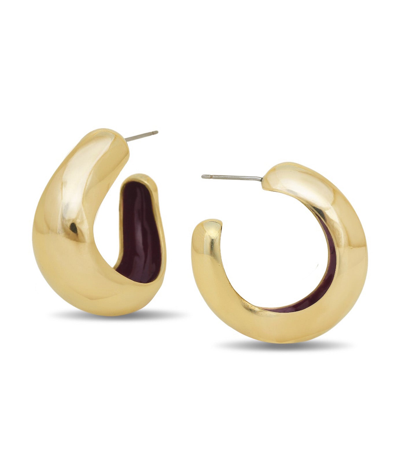 Golden Monstera Kumanda Earrings Gold