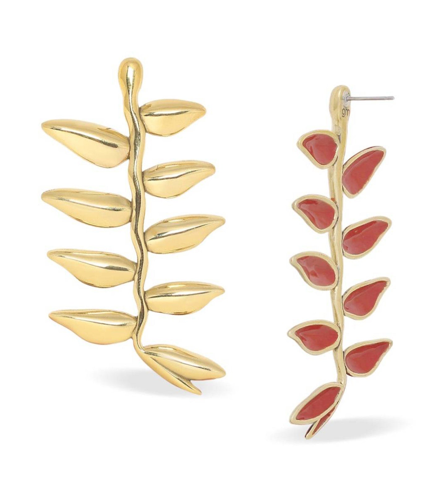 Laggam Earrings Gold/Red
