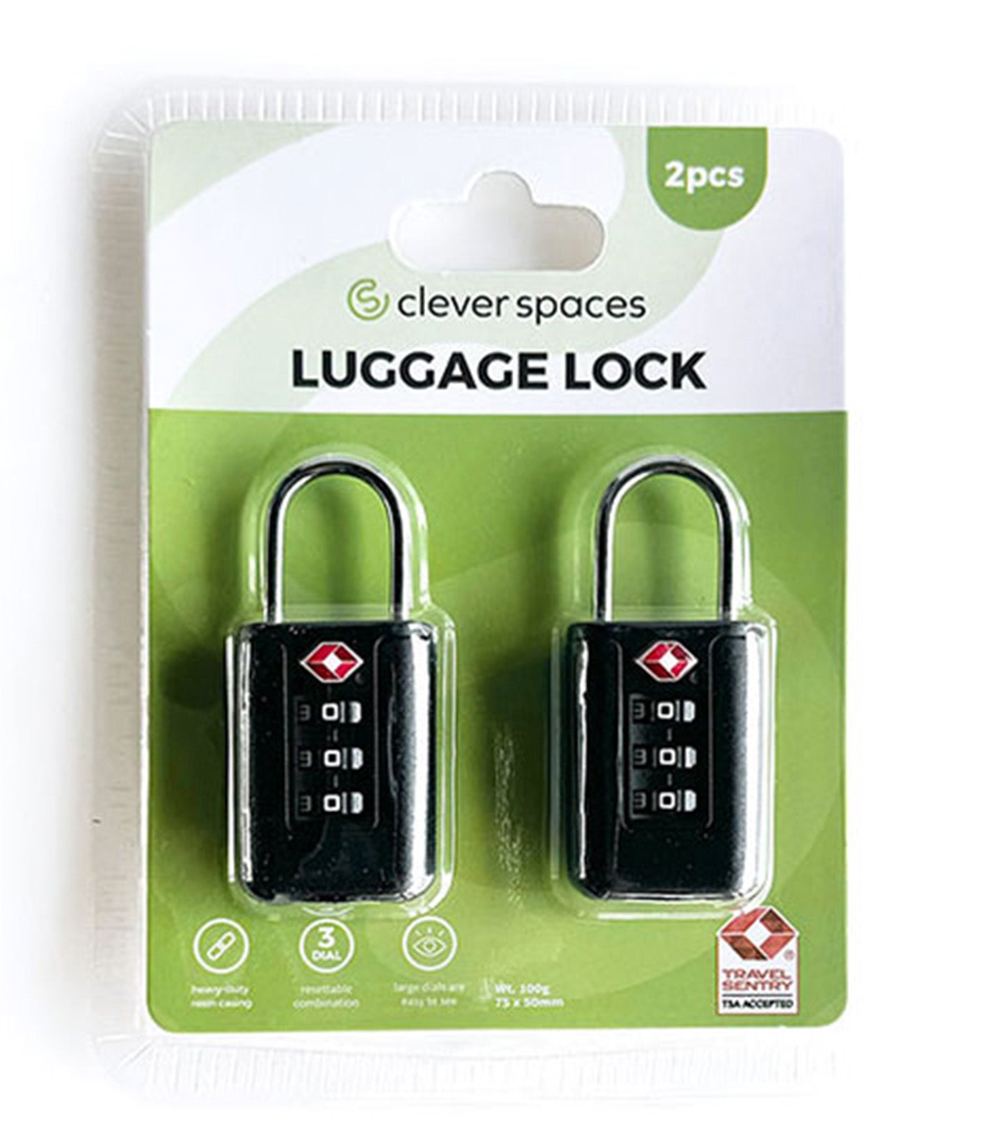 TSA Luggage Lock 2-Pack