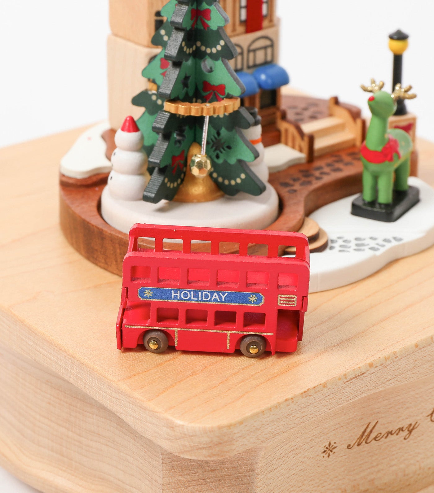 Christmas City Wooden Music Box