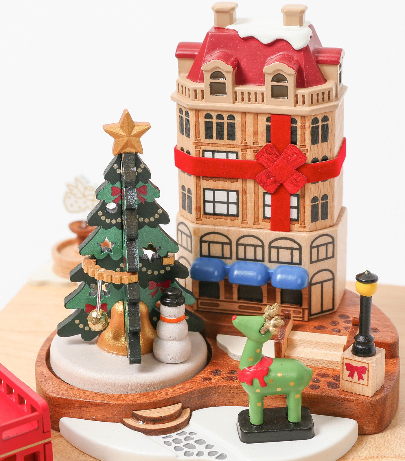 Christmas City Wooden Music Box