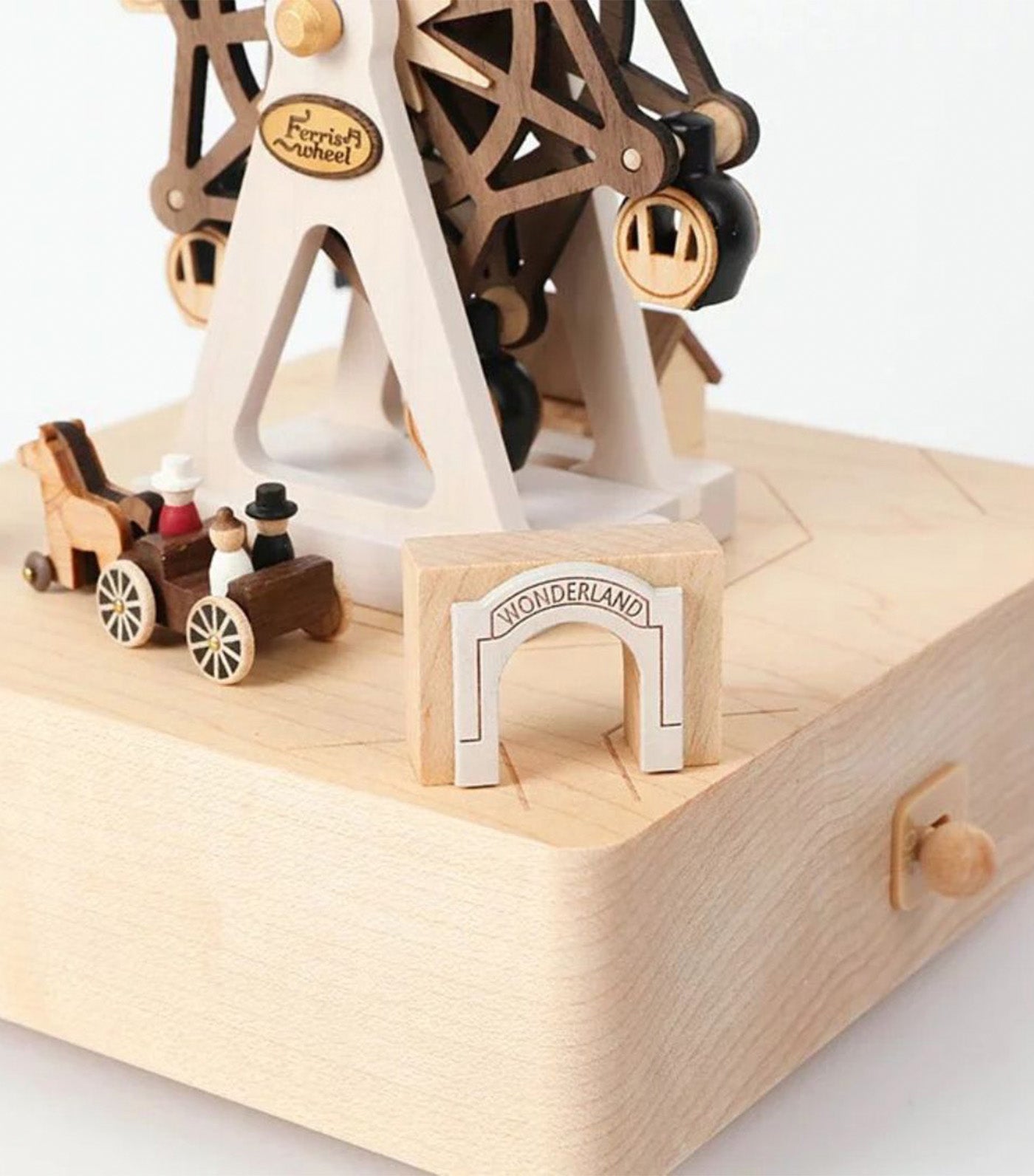 Ferris Wheel Amusement Park Wooden Music Box