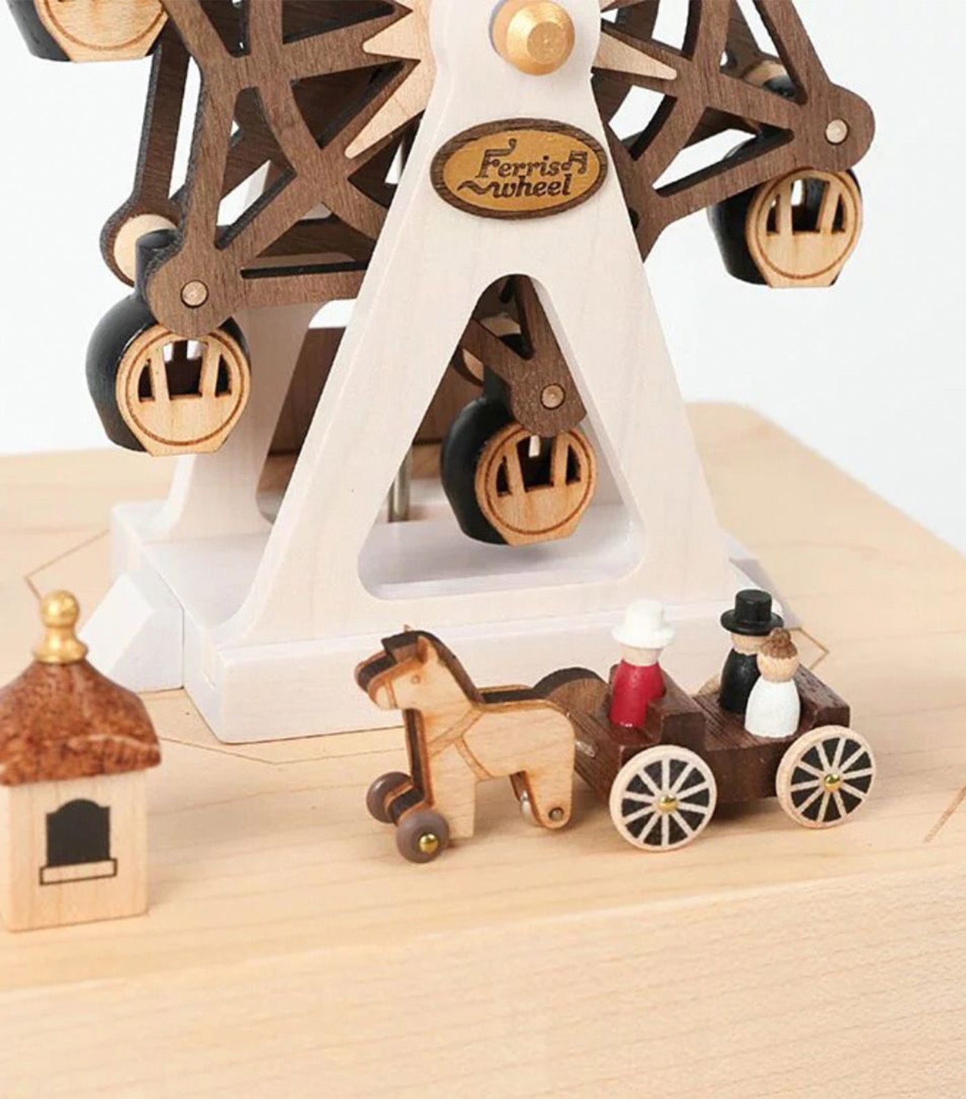 Ferris Wheel Amusement Park Wooden Music Box