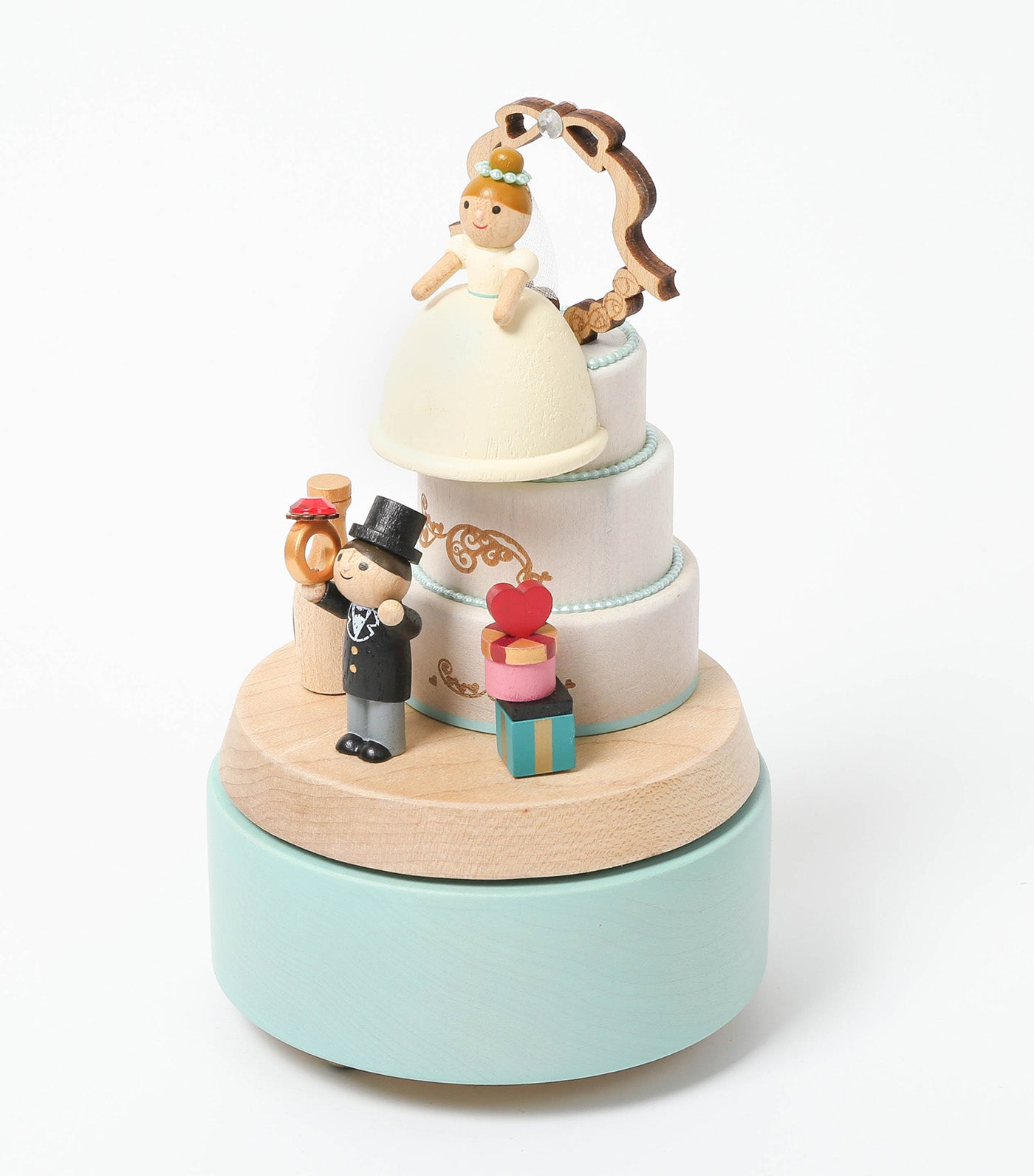 Wedding Cake Wooden Music Box