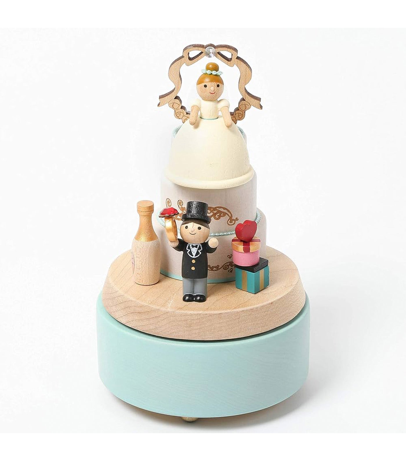 Wedding Cake Wooden Music Box