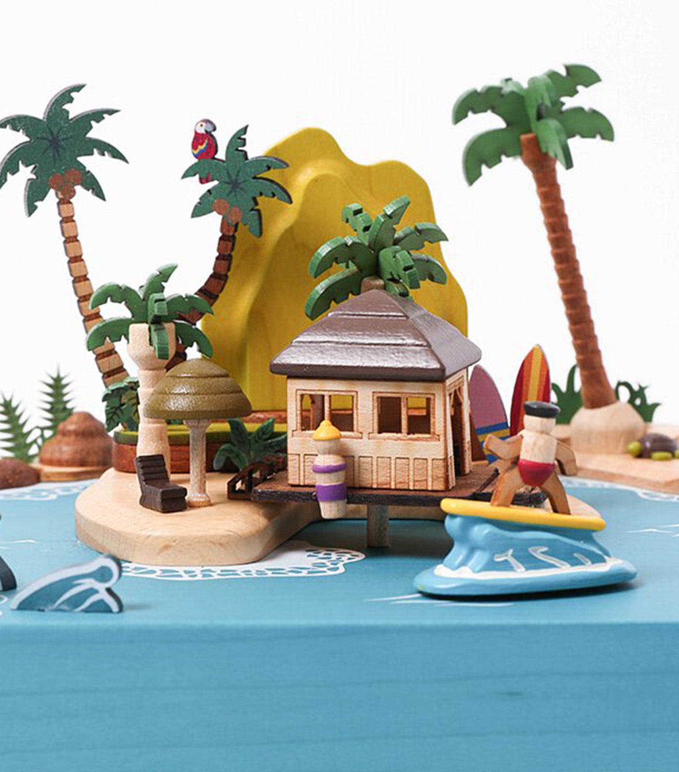 Sunshine Island Wooden Music Box