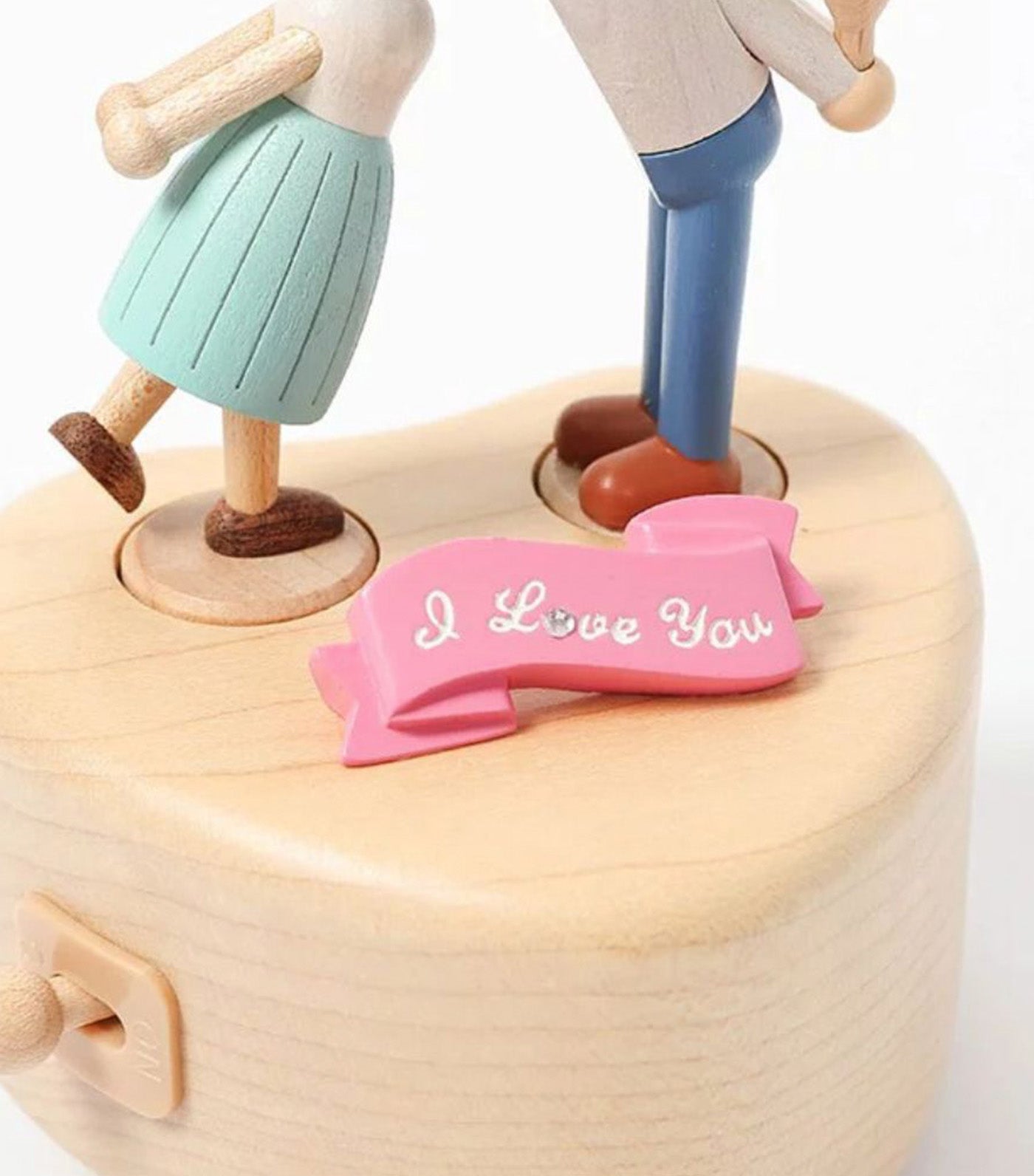 Couple Kiss Wooden Music Box