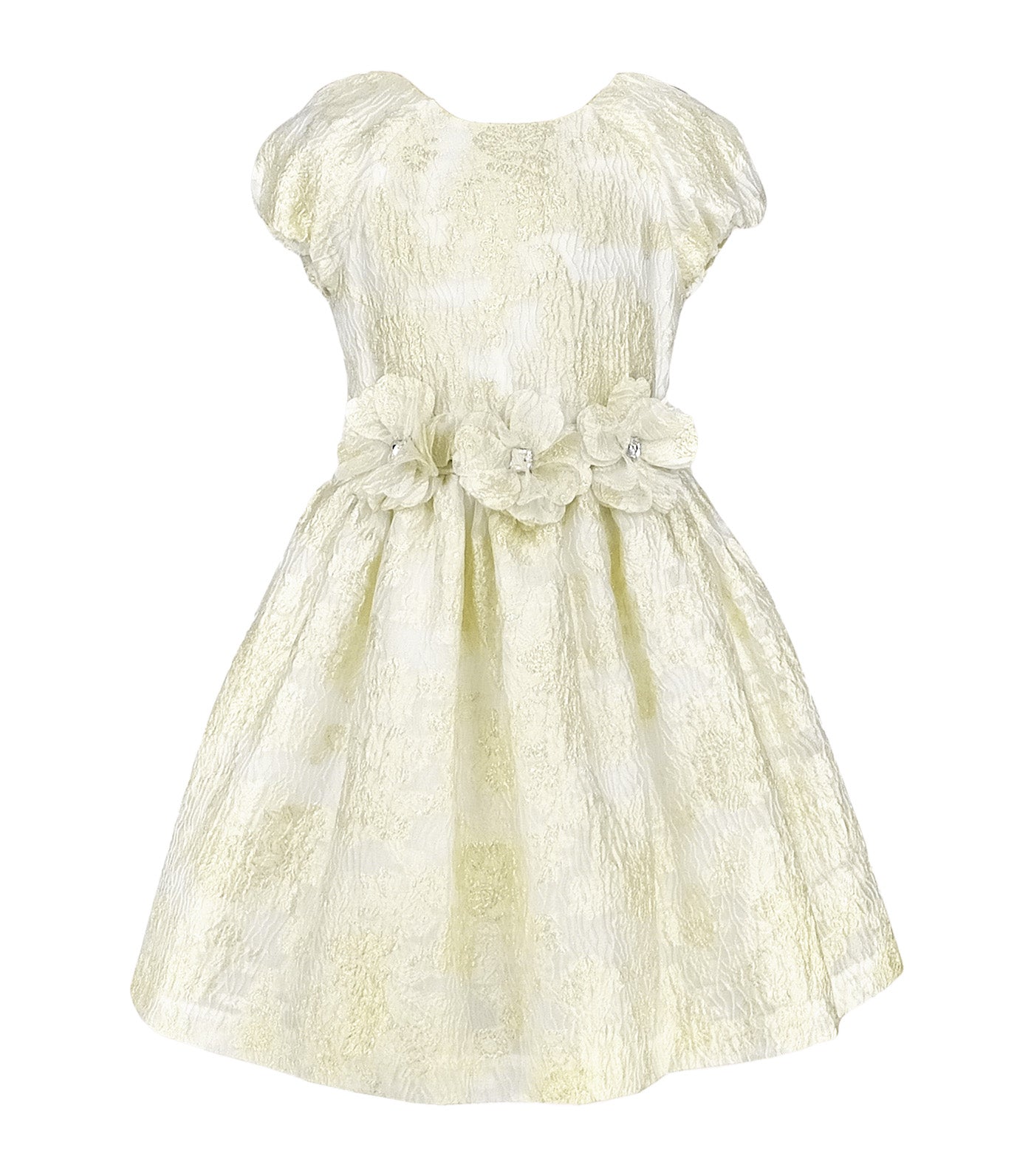 Faye Girls Party Dress Gold
