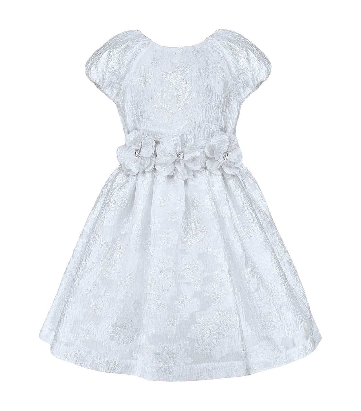 Faye Girls Party Dress Silver