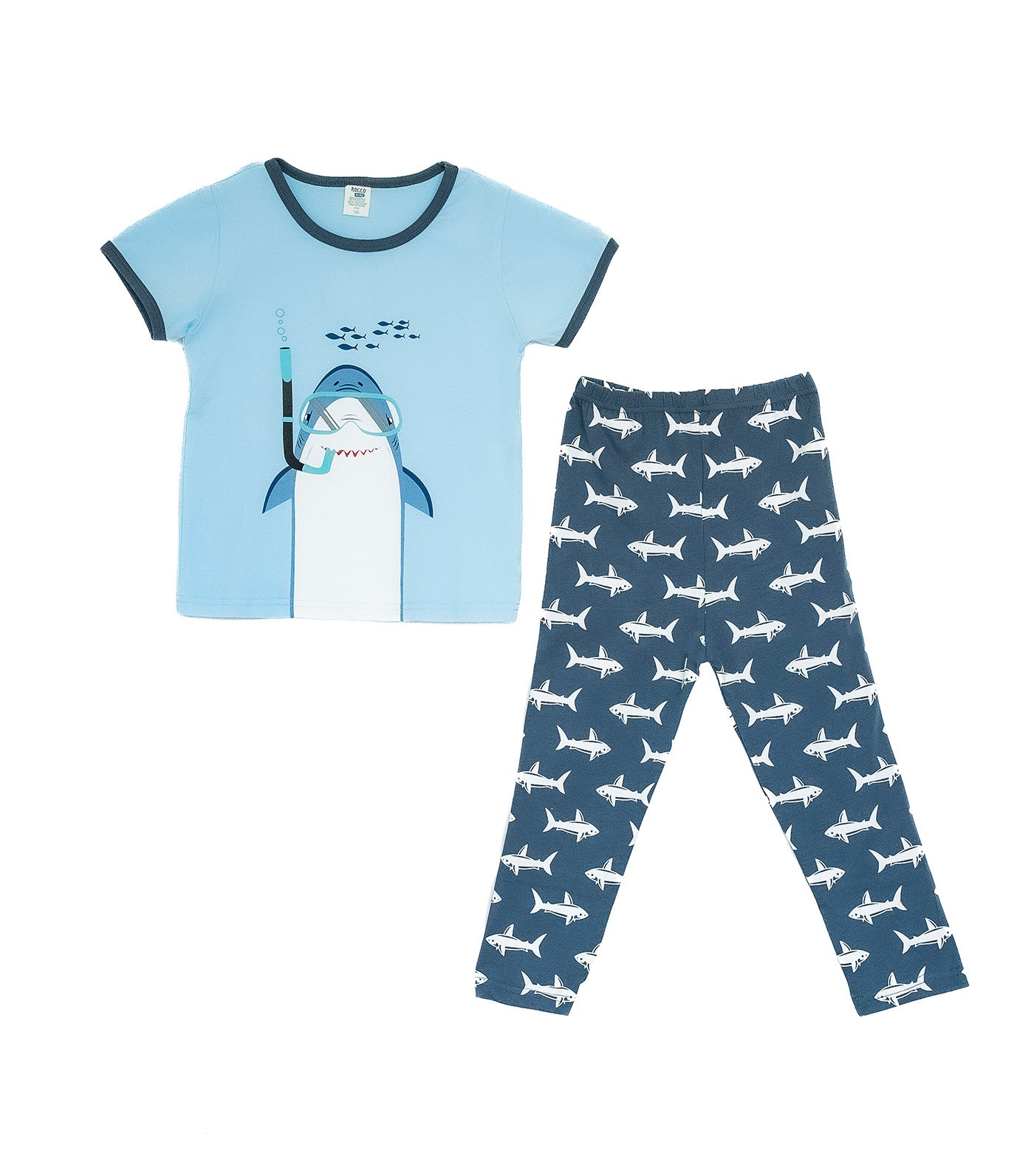 Boys Lounge Wear Collection Tee and Pants Cool Shark Print