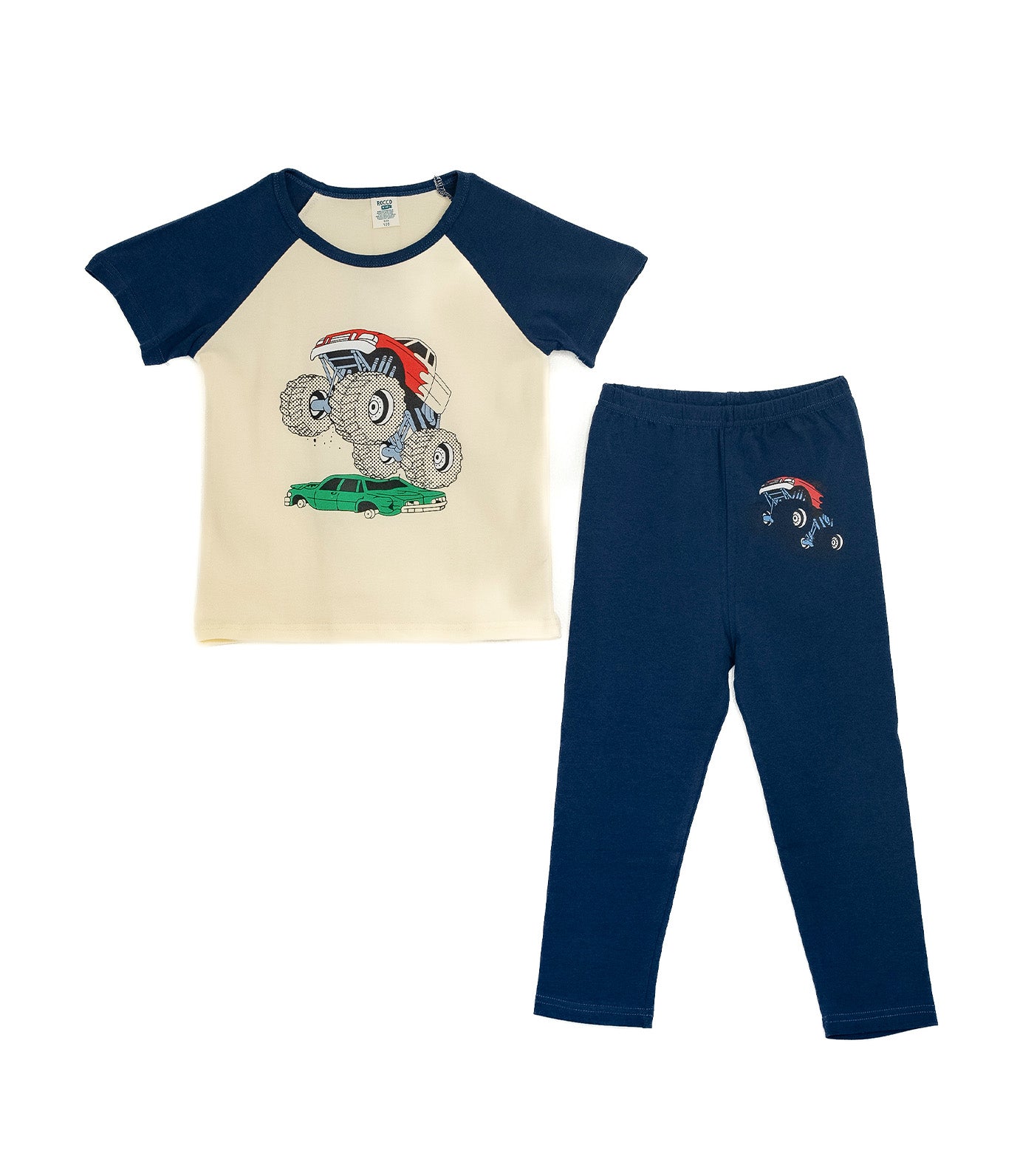Boys Lounge Wear Collection Tee and Pants Monster Truck Print