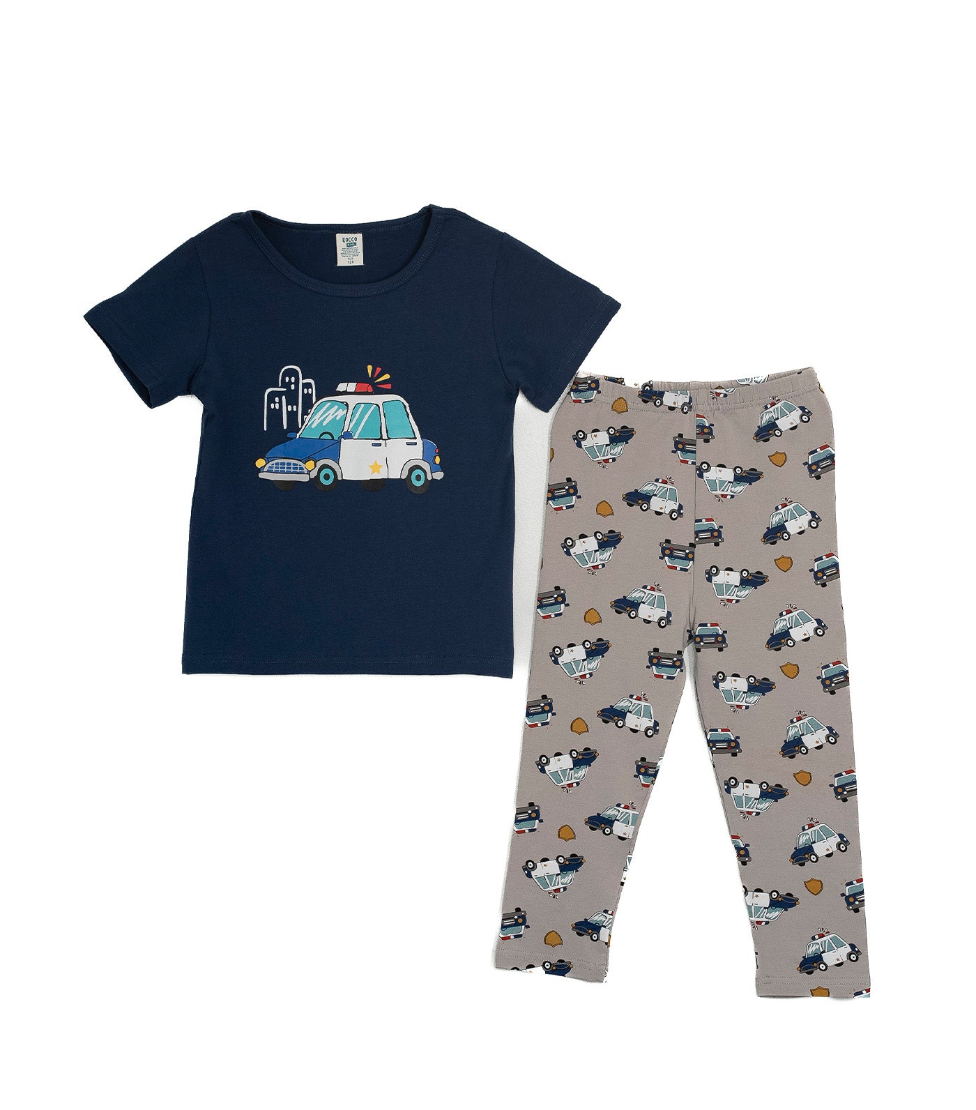 Boys Lounge Wear Collection Tee and Pants Police Patrol Print