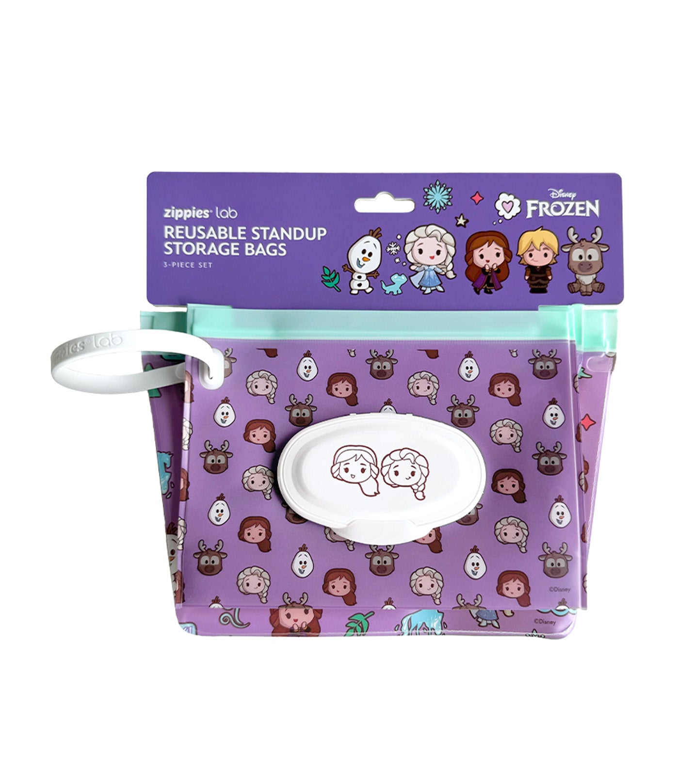 Disney 3-Piece Bag Organizer Set with Wipes Pouch Frozen Chibi