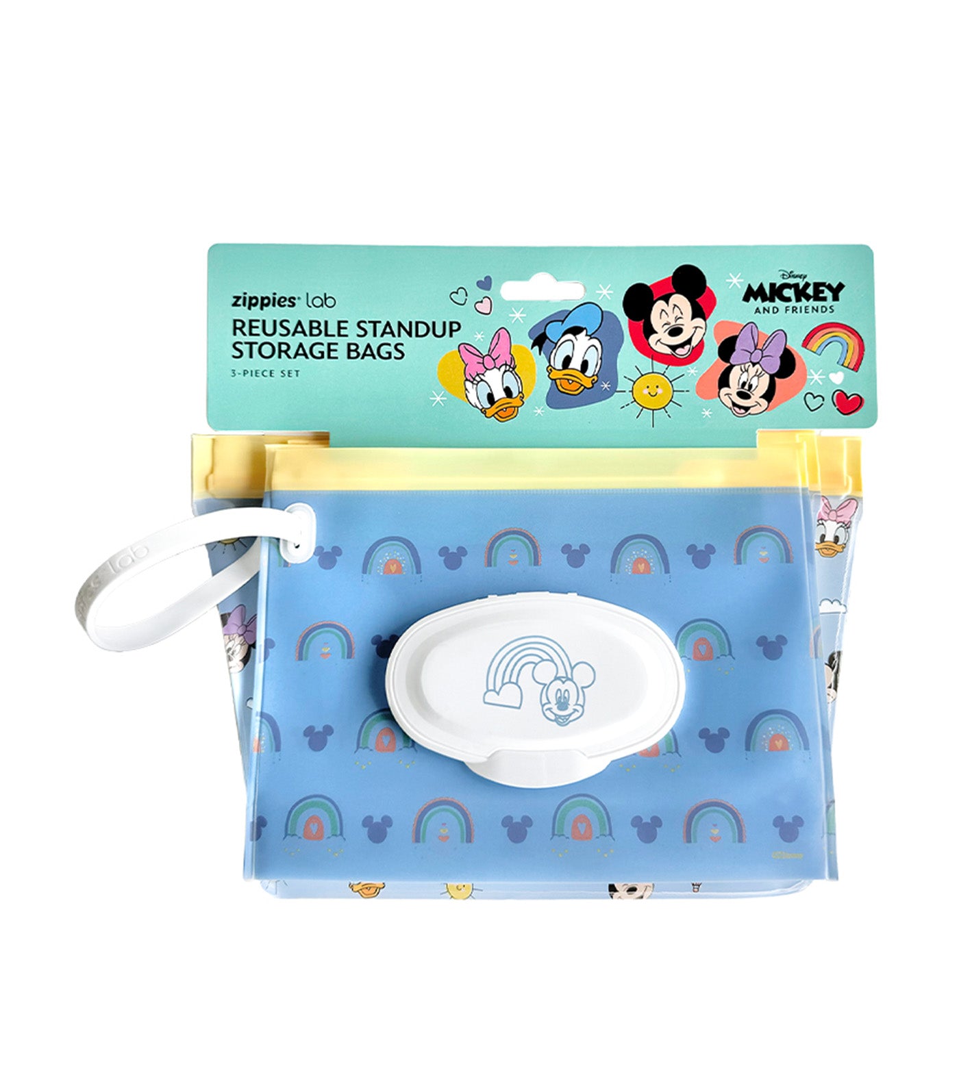 Disney 3-Piece Bag Organizer Set with Wipes Pouch Mickey Joyful Play