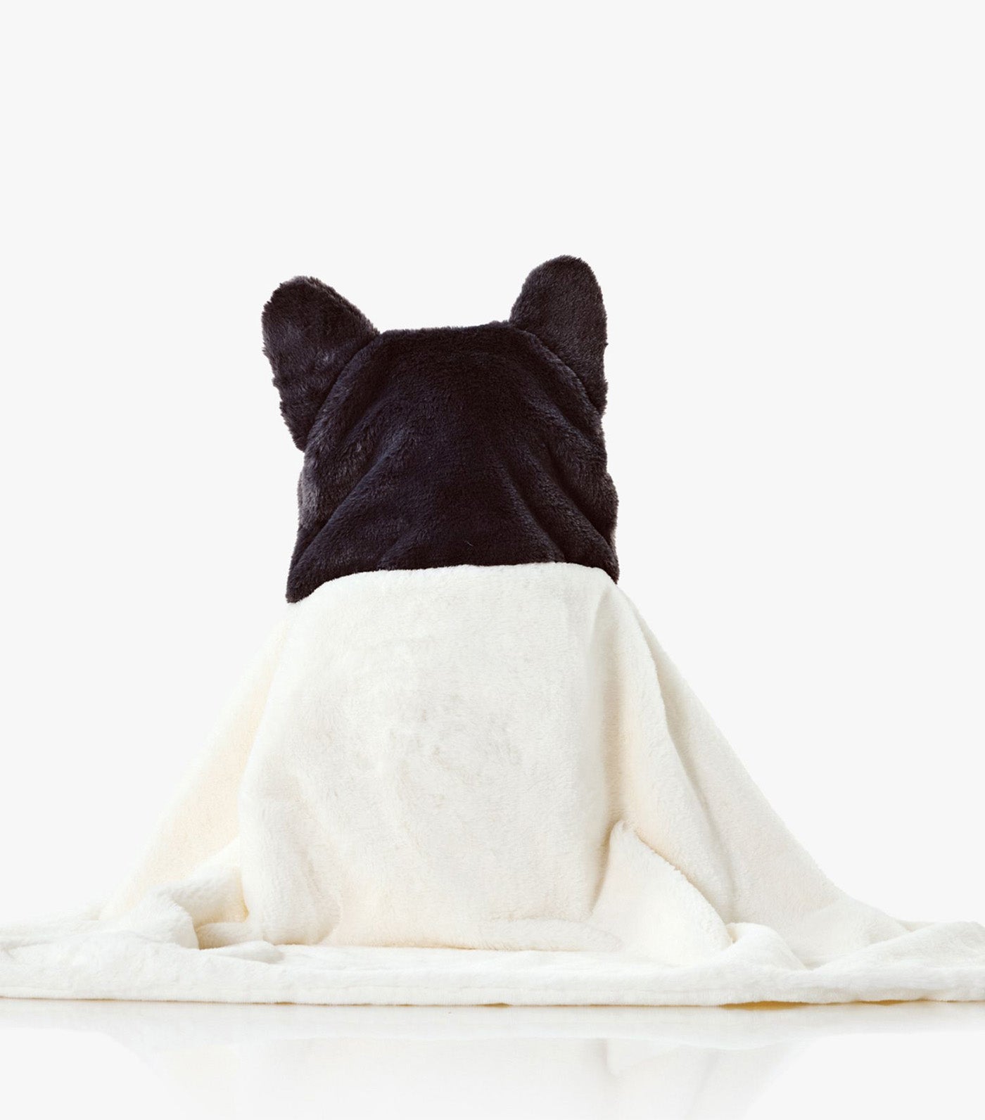 Pippa Frenchie Faux Fur Baby Hooded Towel