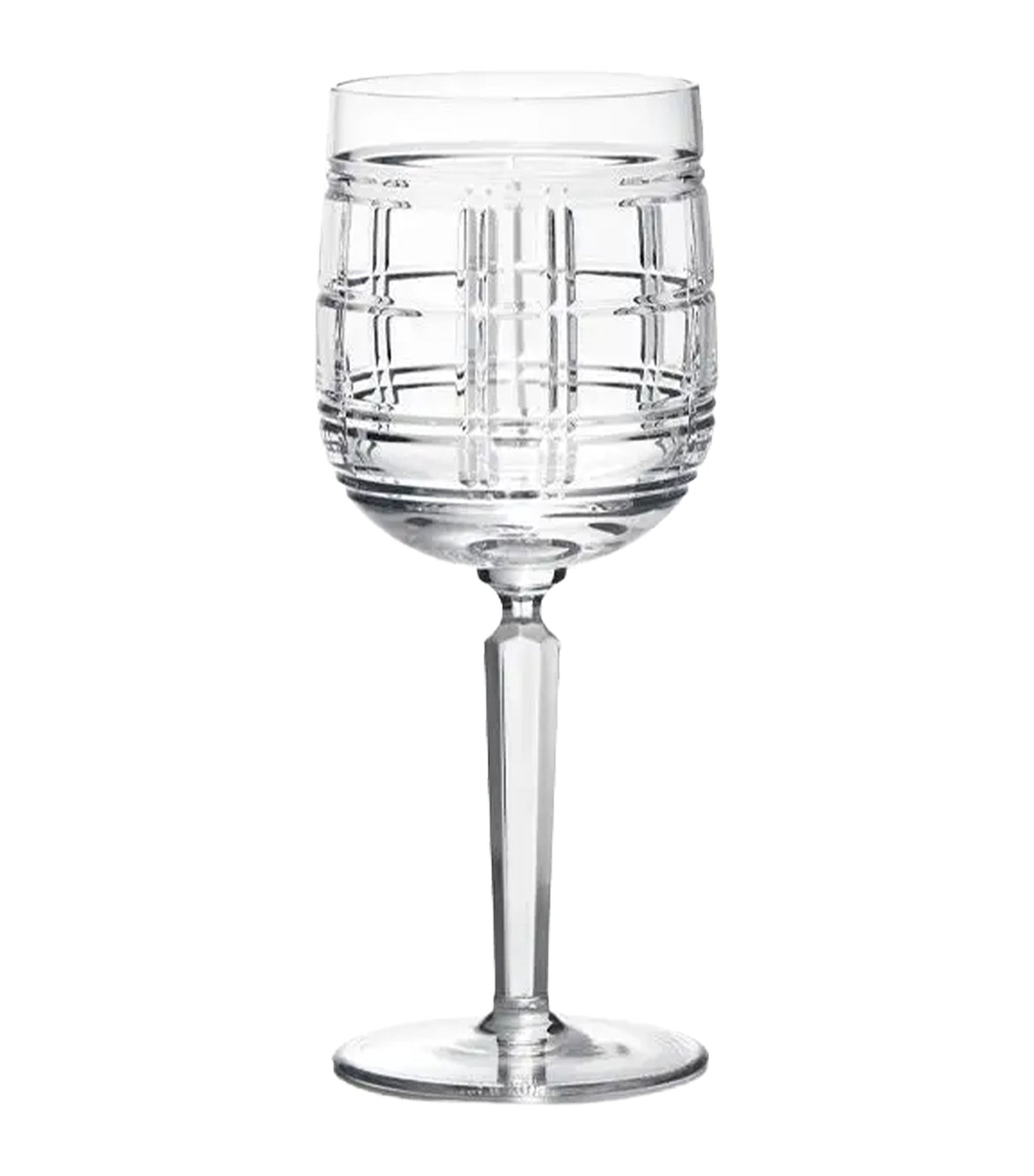 Hudson Plaid Red Wine Glass