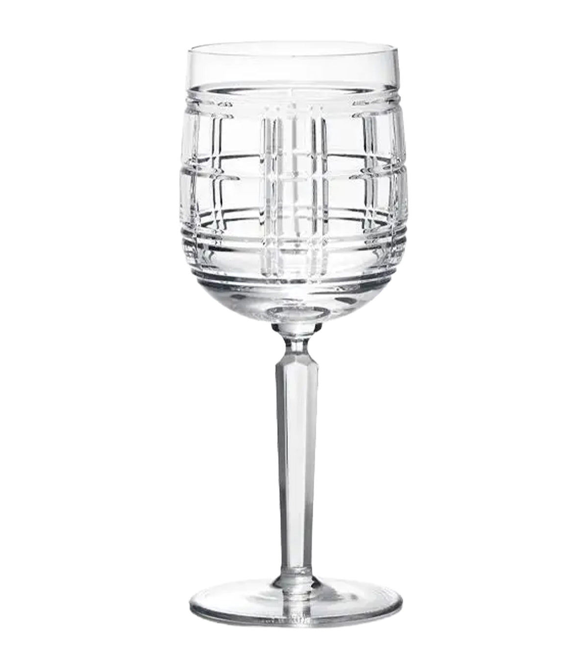 Hudson Plaid Red Wine Glass