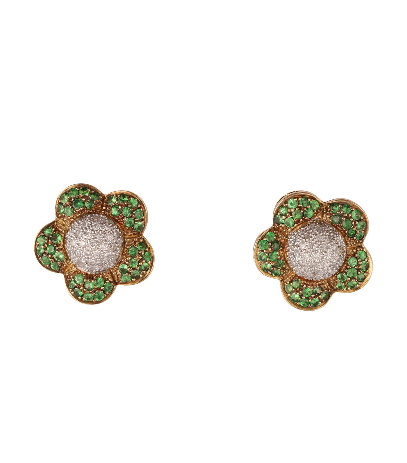 Tsavorite Ring and Earrings Set