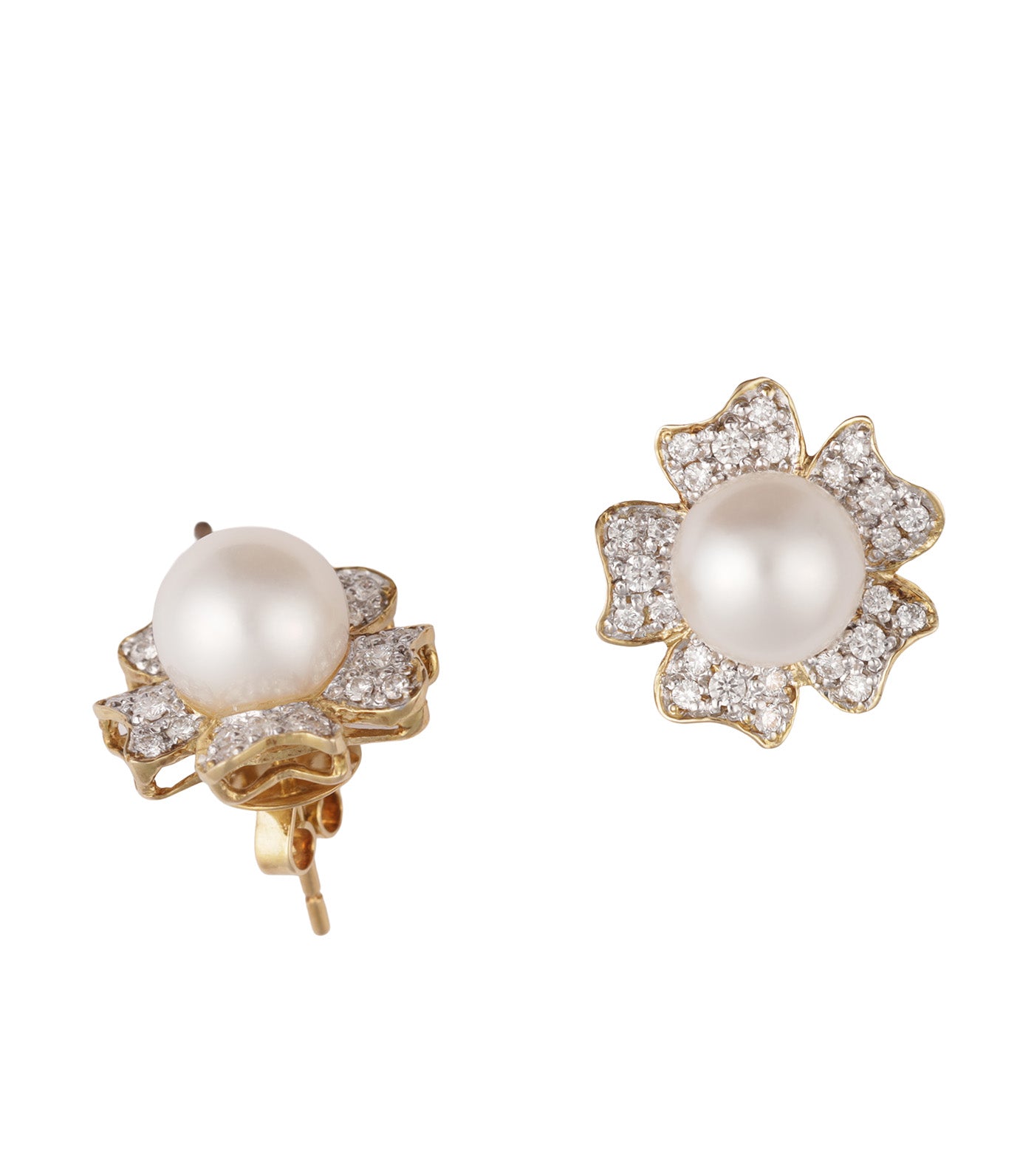 South Sea Pearls Ring and Earrings Set White