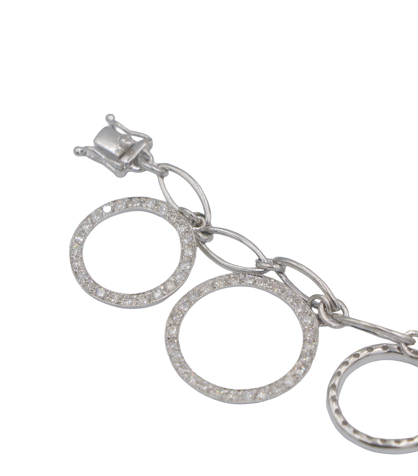 18K Bracelet with Diamonds White Gold