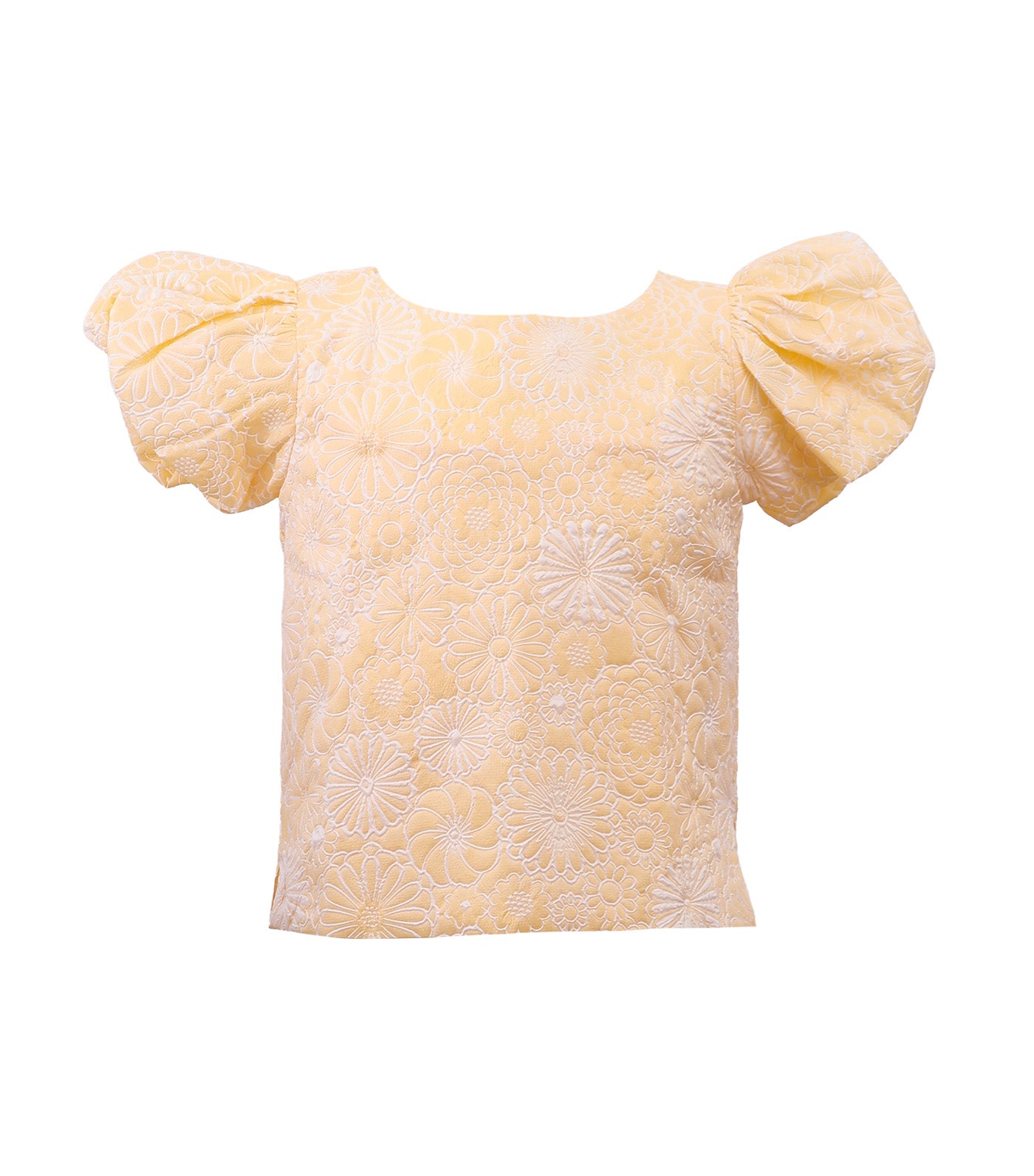 Connie Puff Sleeve Top Yellow