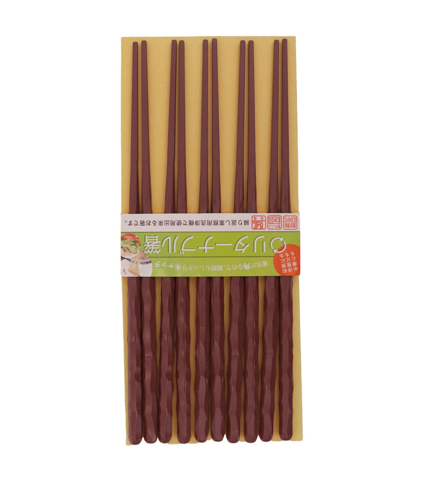 Reusable Chopsticks Carved 23 cm, Set of 5