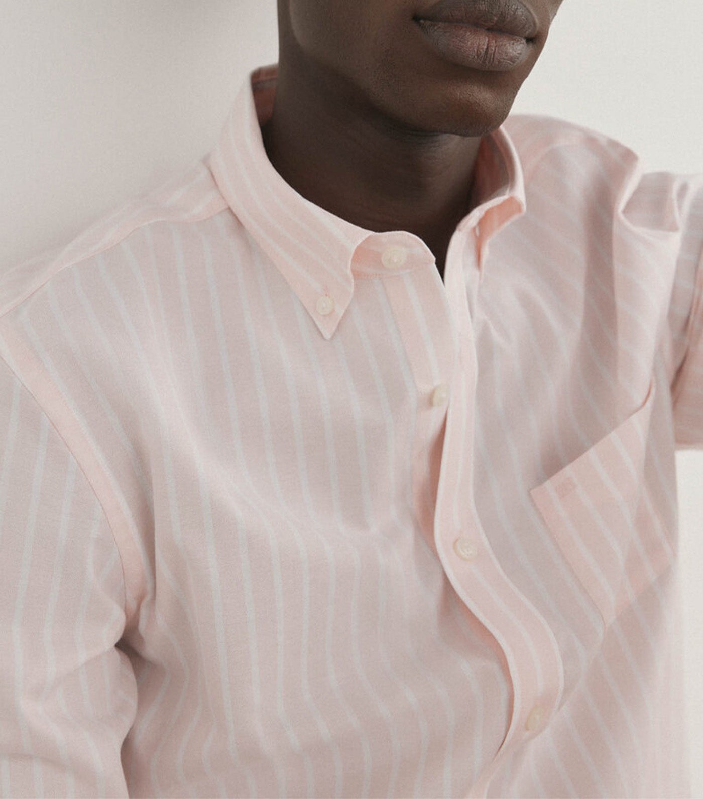 Non-Iron Striped Oxford Shirt Pink