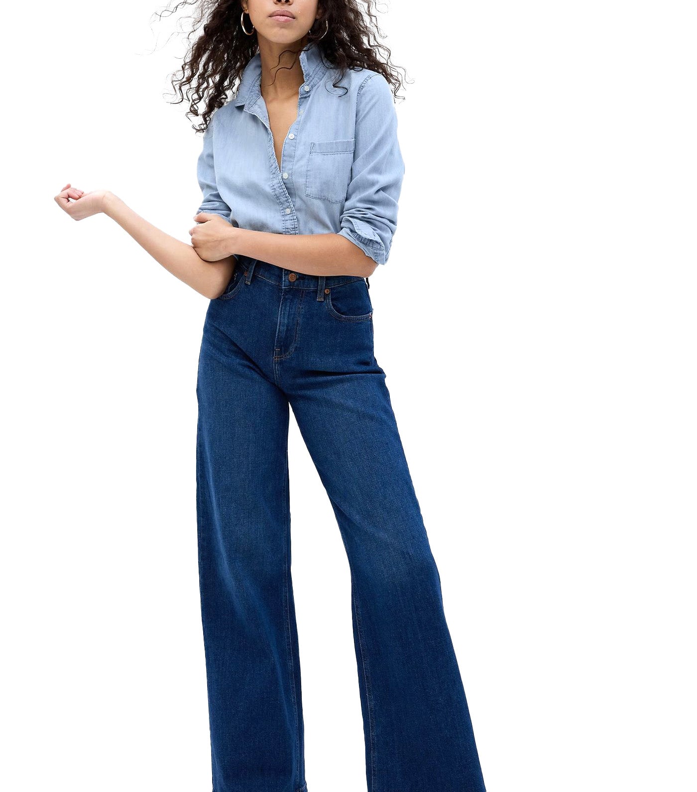 Organic Cotton Denim Perfect Shirt Light Wash