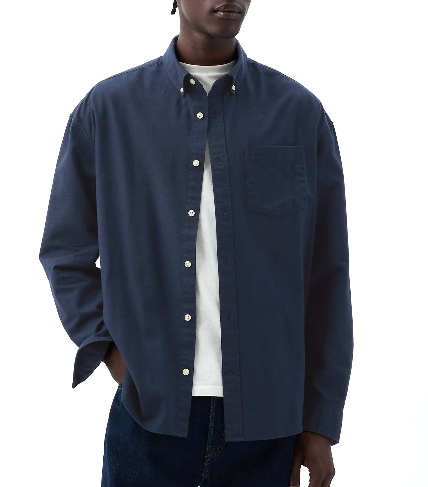 Oxford Shirt in Standard Fit Tapestry Navy