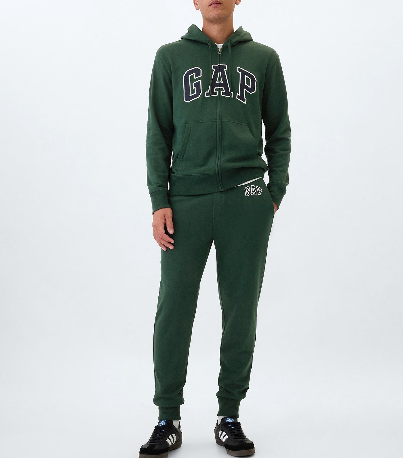 French Terry Logo Joggers Essex Green 702