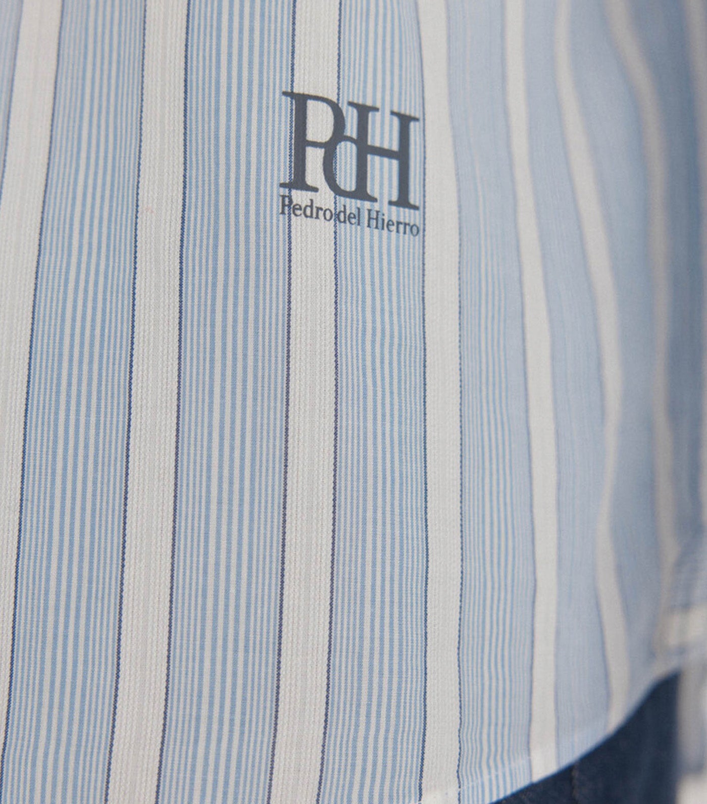 Striped Poplin Shirt Blue