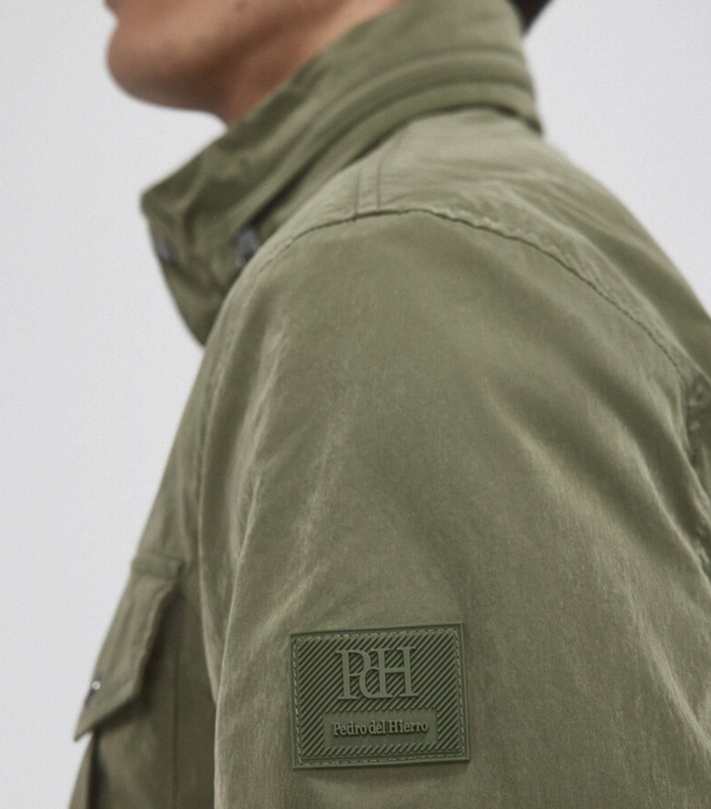 Technical Jacket with Four Pockets Green
