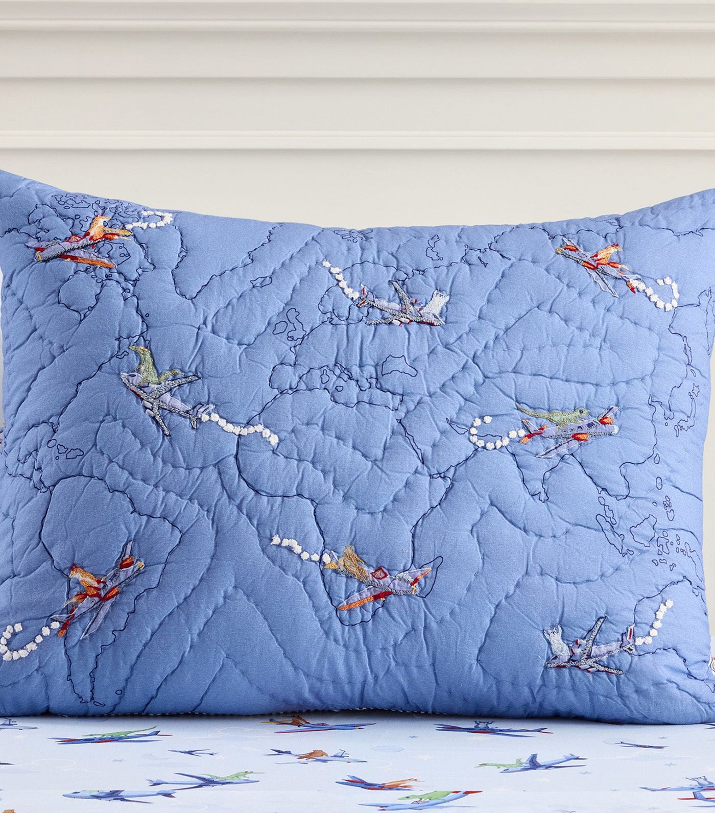 Airplane Map Quilt and Shams