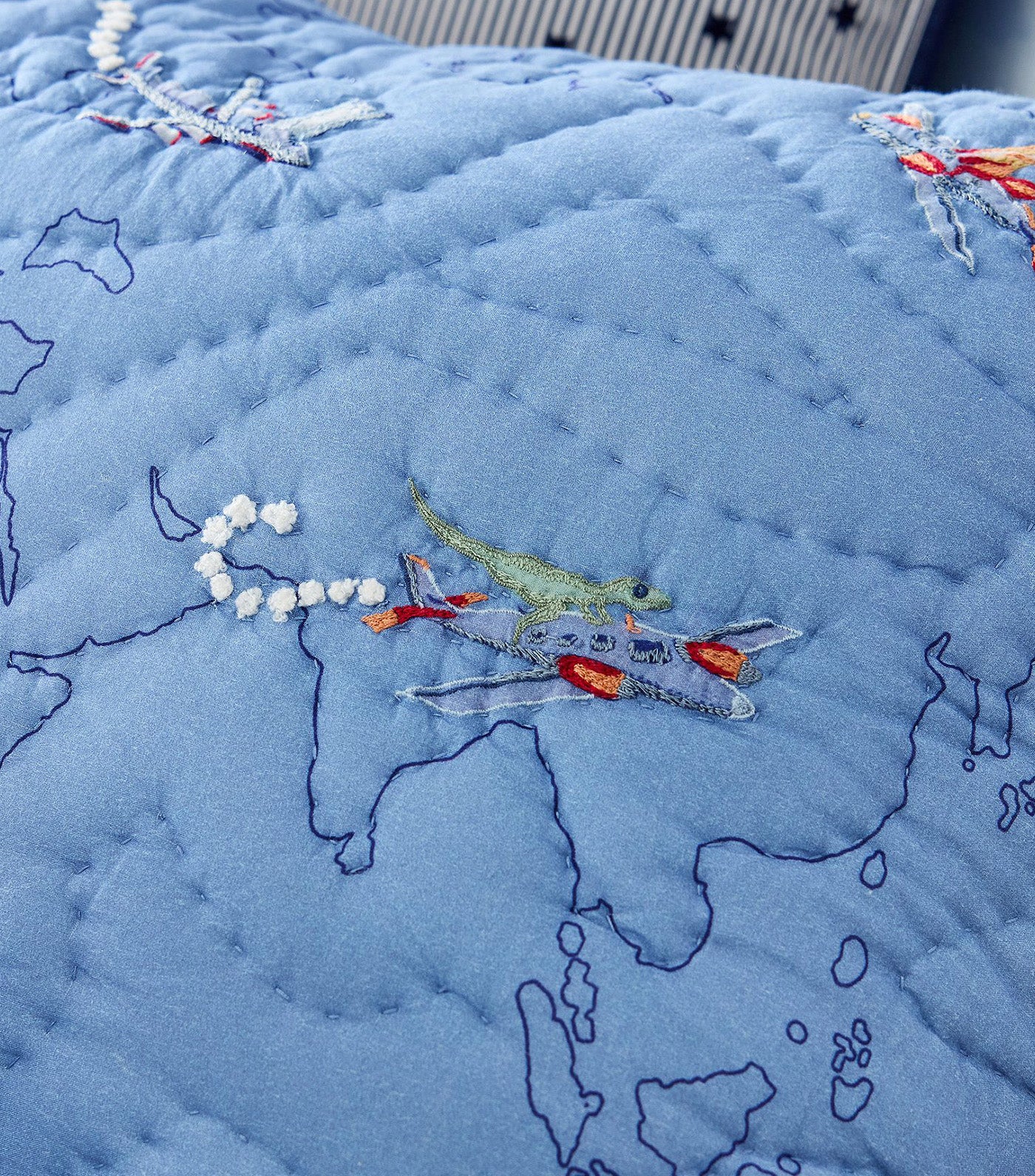 Airplane Map Quilt and Shams