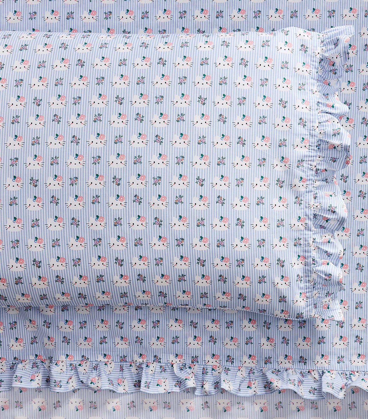 Hello Kitty® Chambray Stripe Organic Sheet Set