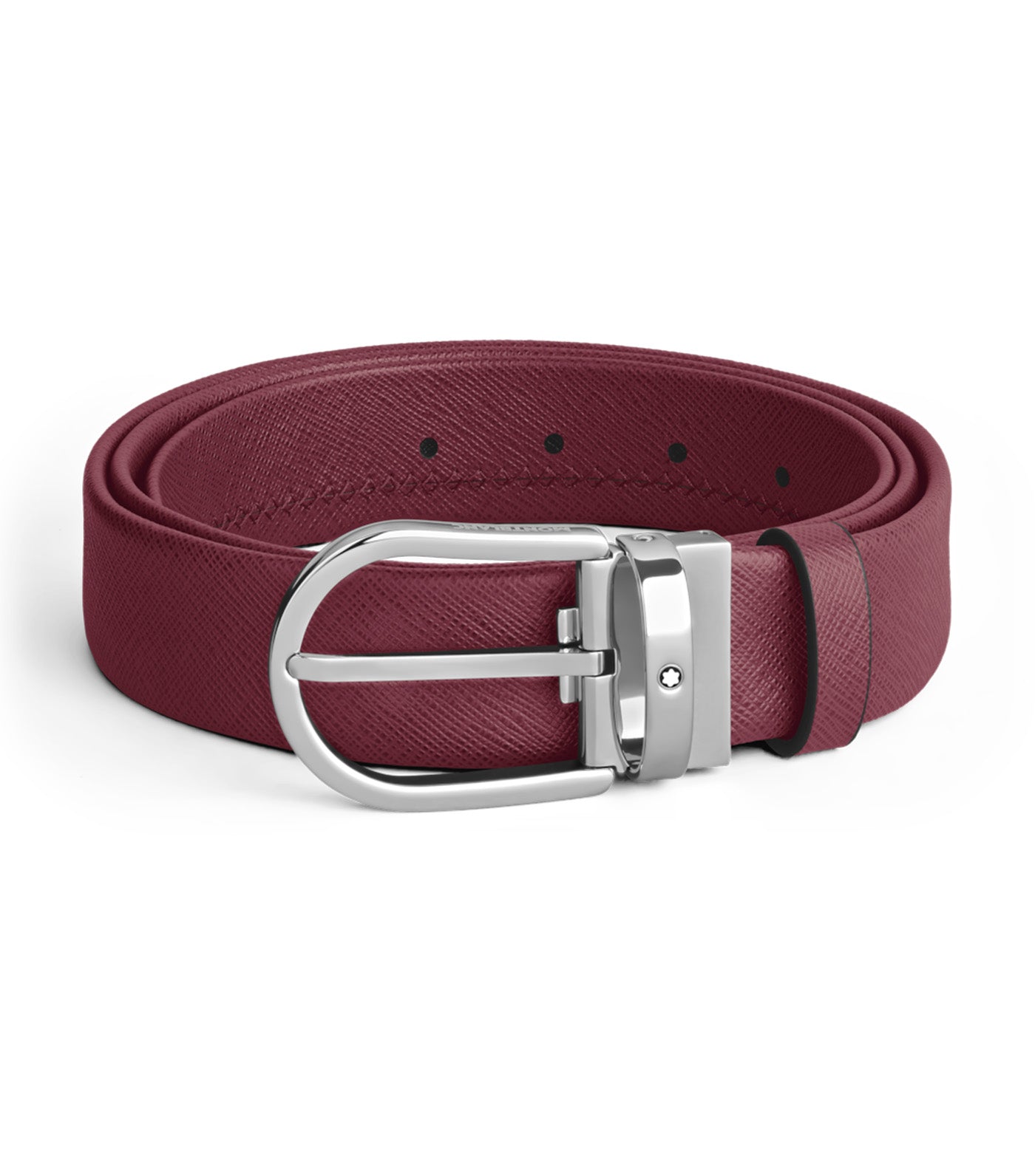 Horseshoe Buckle 35mm Leather Belt Cassis